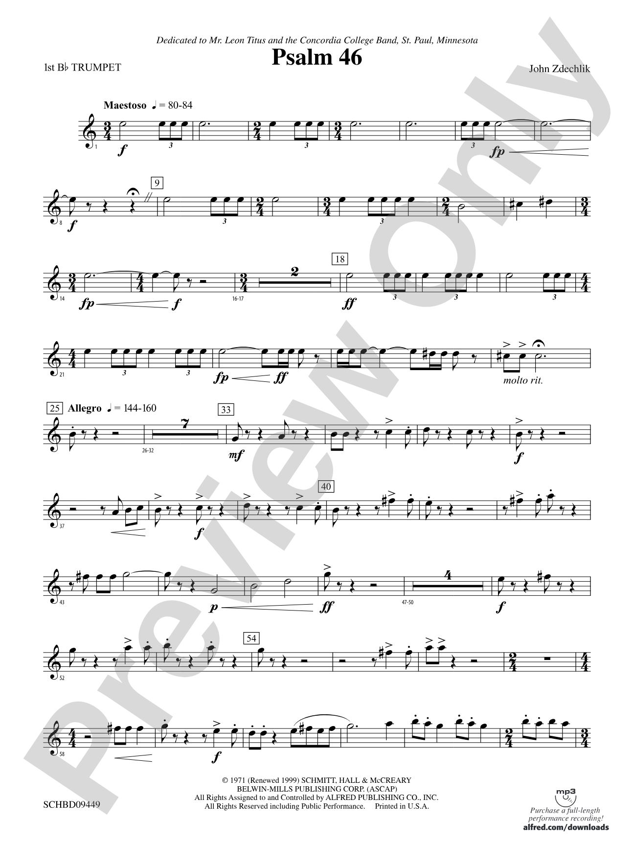 Psalm 46: 1st B-flat Trumpet