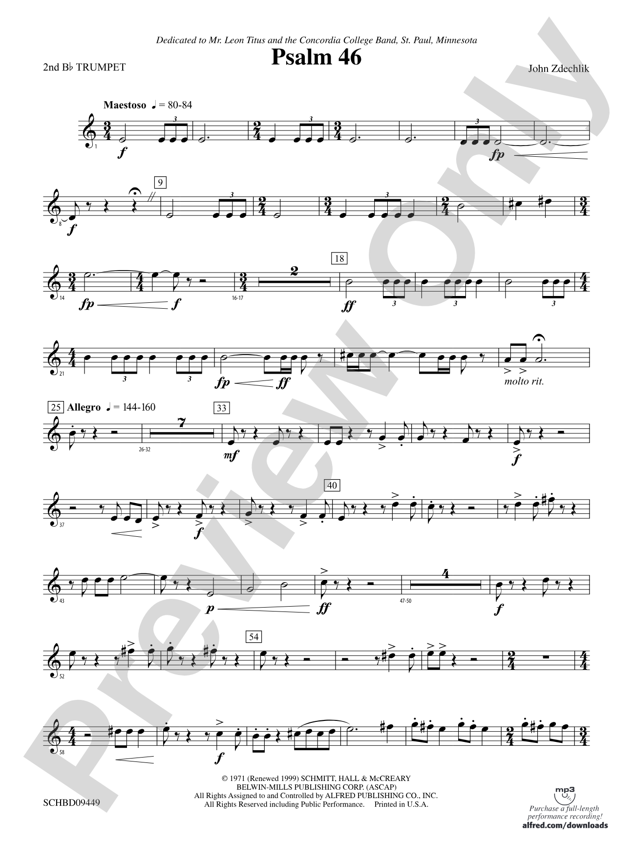 Psalm 46: 2nd B-flat Trumpet