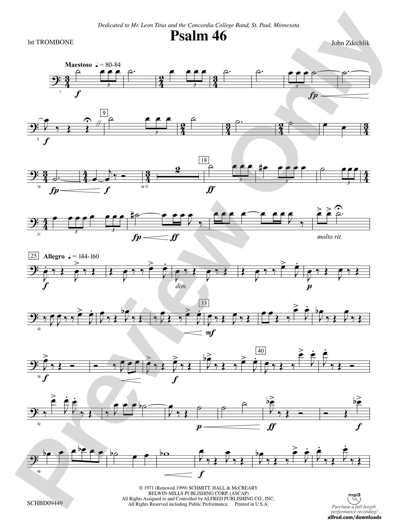 Psalm 46: 1st Trombone