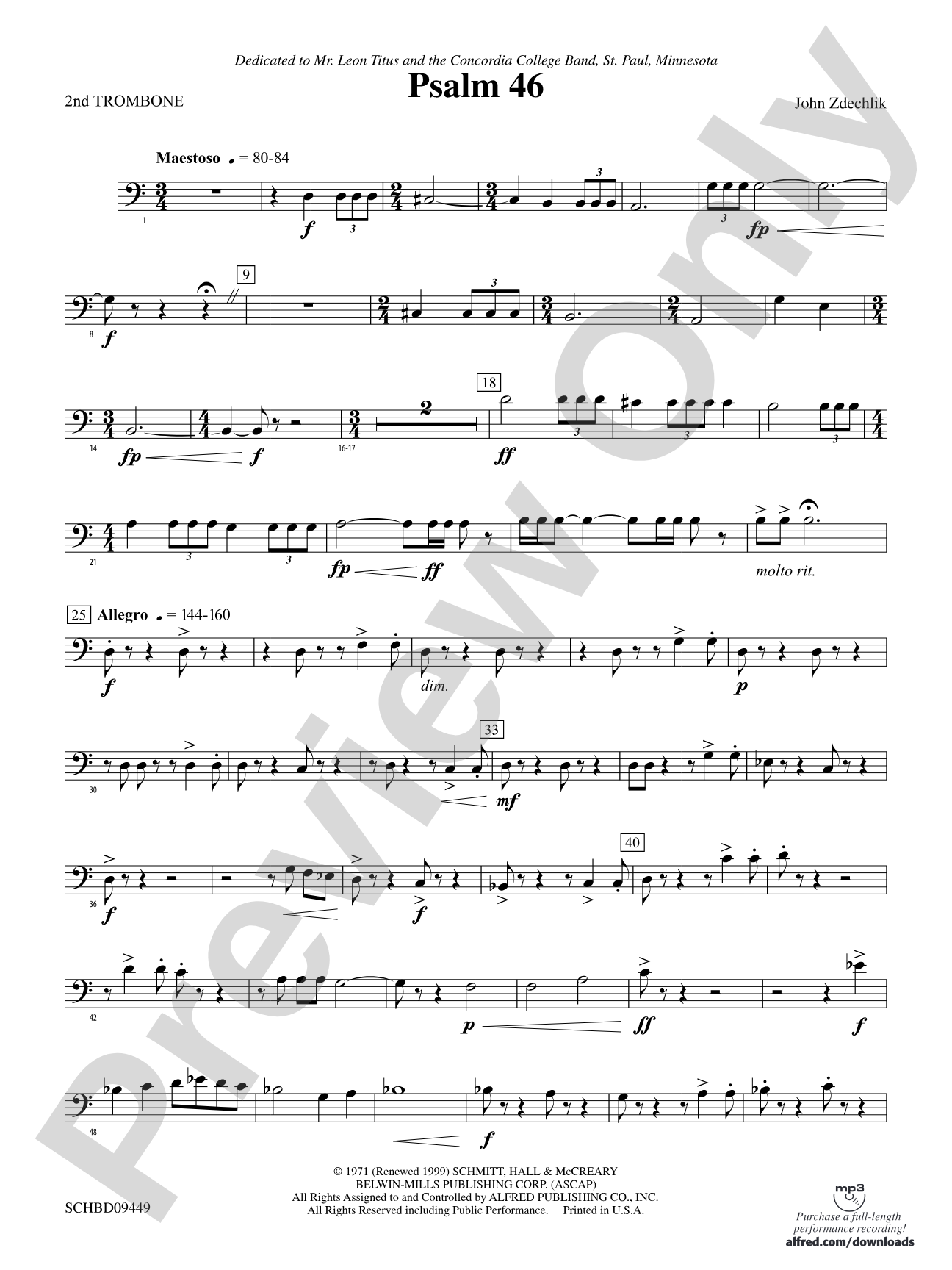 Psalm 46: 2nd Trombone