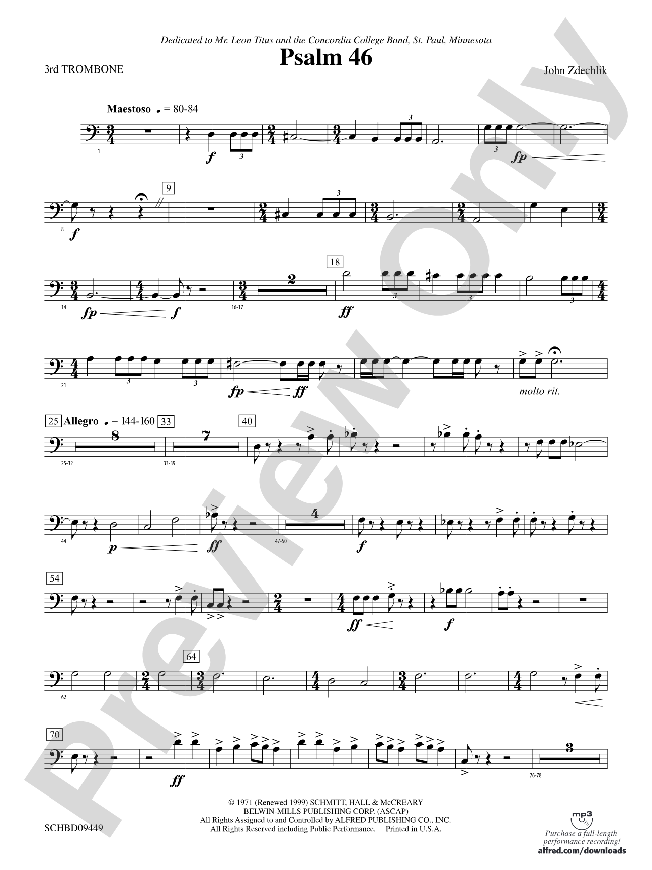 Psalm 46: 3rd Trombone