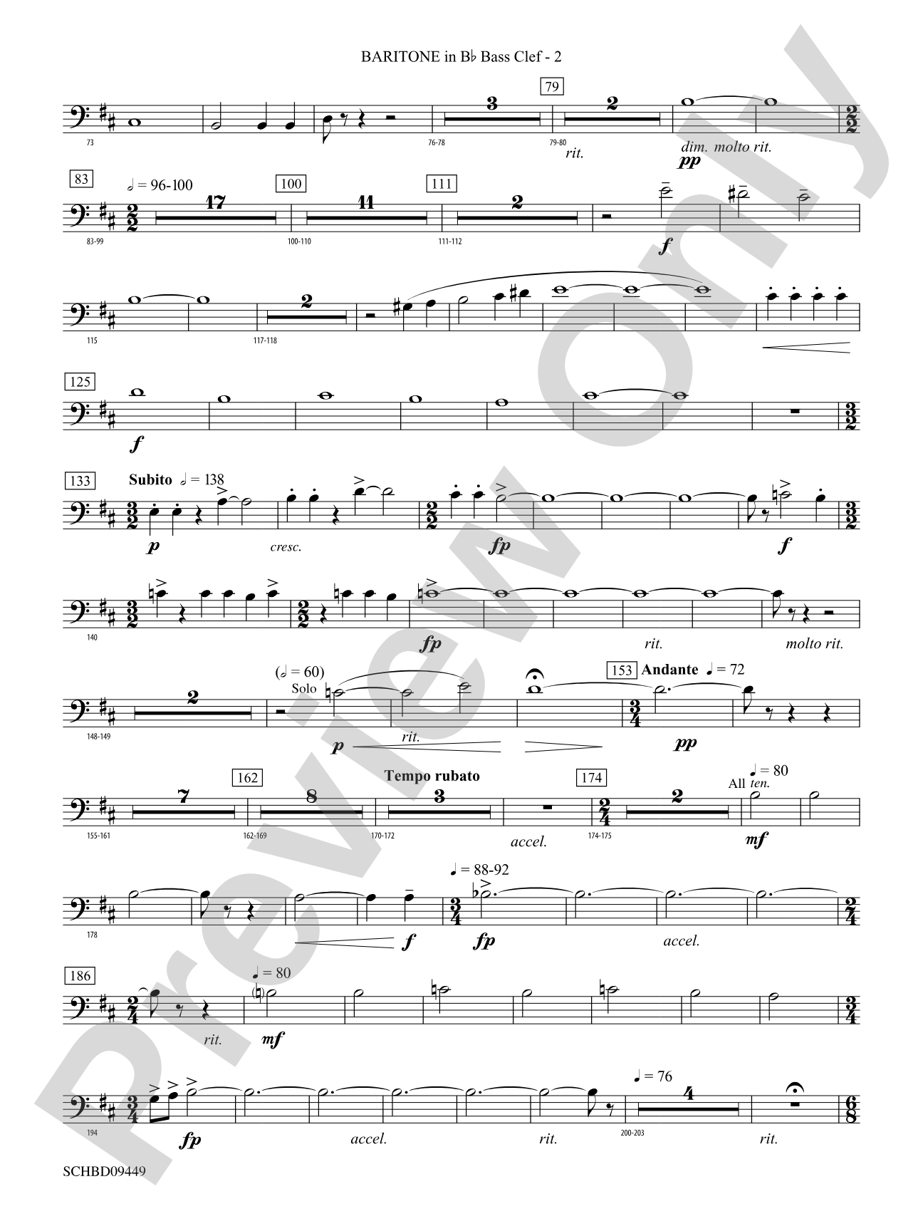 Psalm 46: (wp) B-flat Baritone B.C.