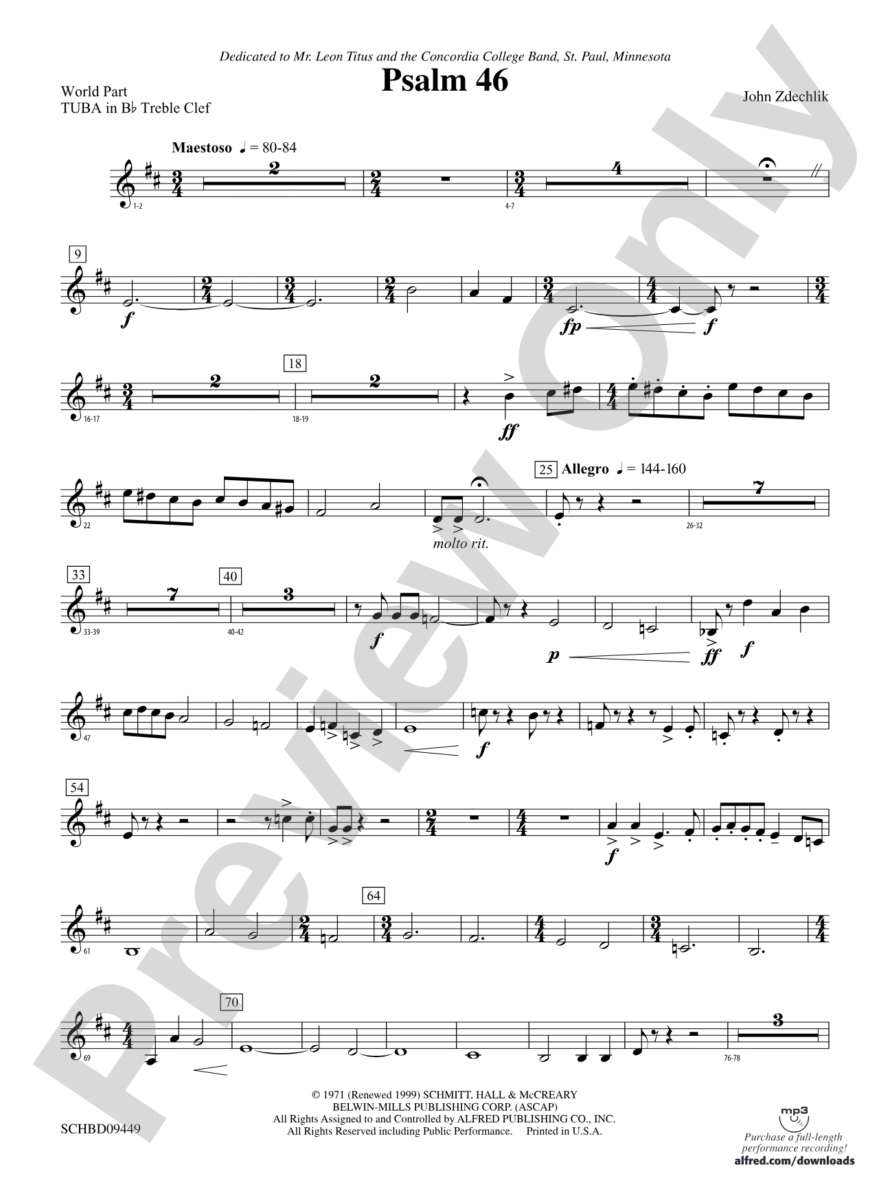 Psalm 46: (wp) B-flat Tuba T.C.
