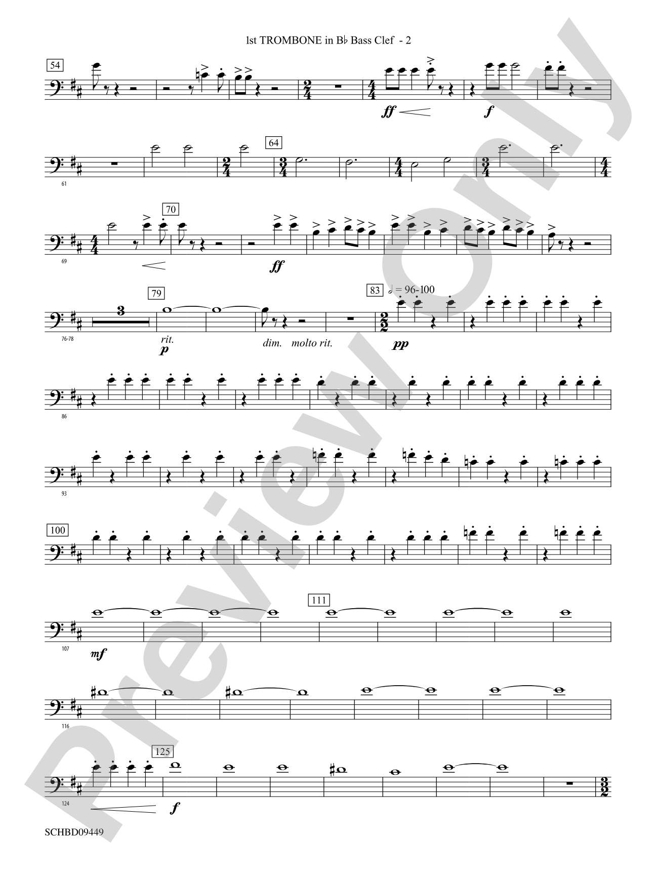 Psalm 46: (wp) 1st B-flat Trombone B.C.