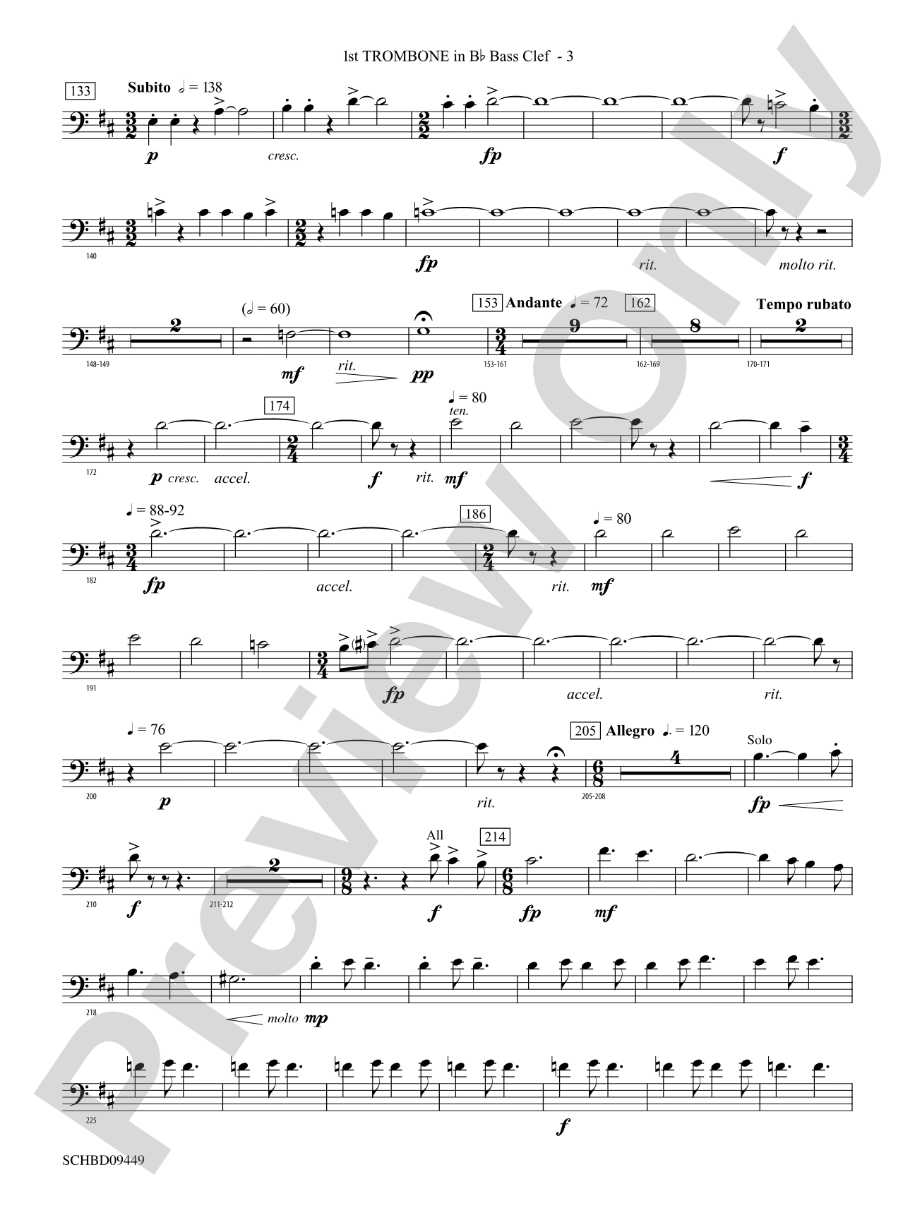 Psalm 46: (wp) 1st B-flat Trombone B.C.