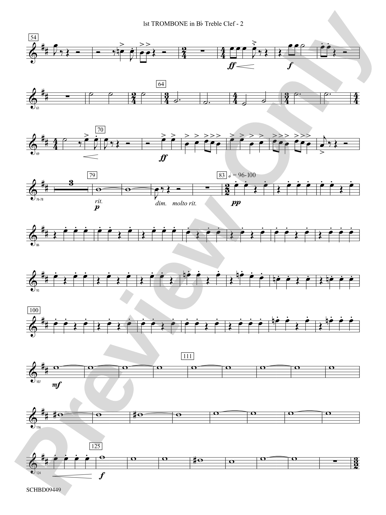Psalm 46: (wp) 1st B-flat Trombone T.C.