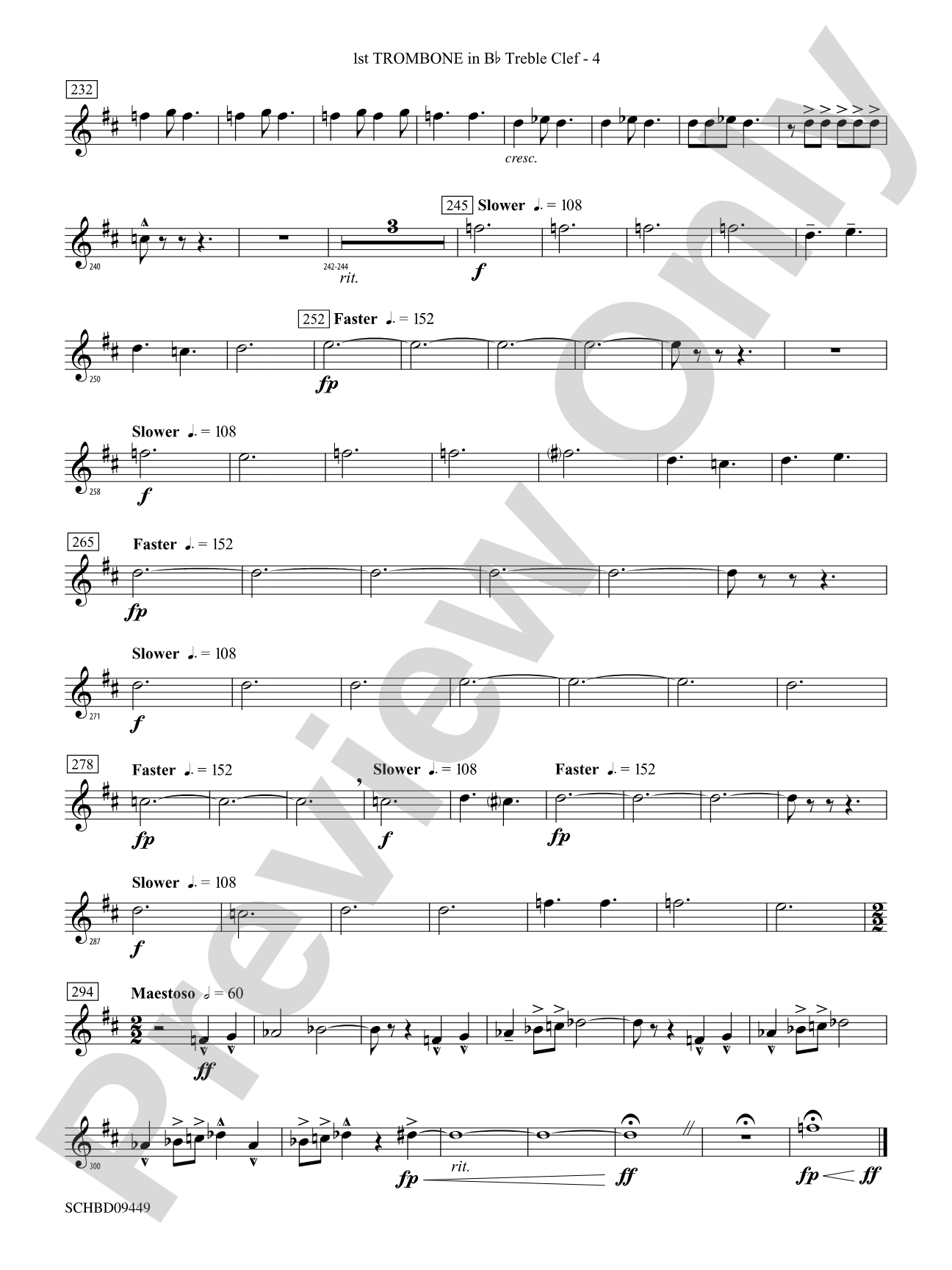 Psalm 46: (wp) 1st B-flat Trombone T.C.