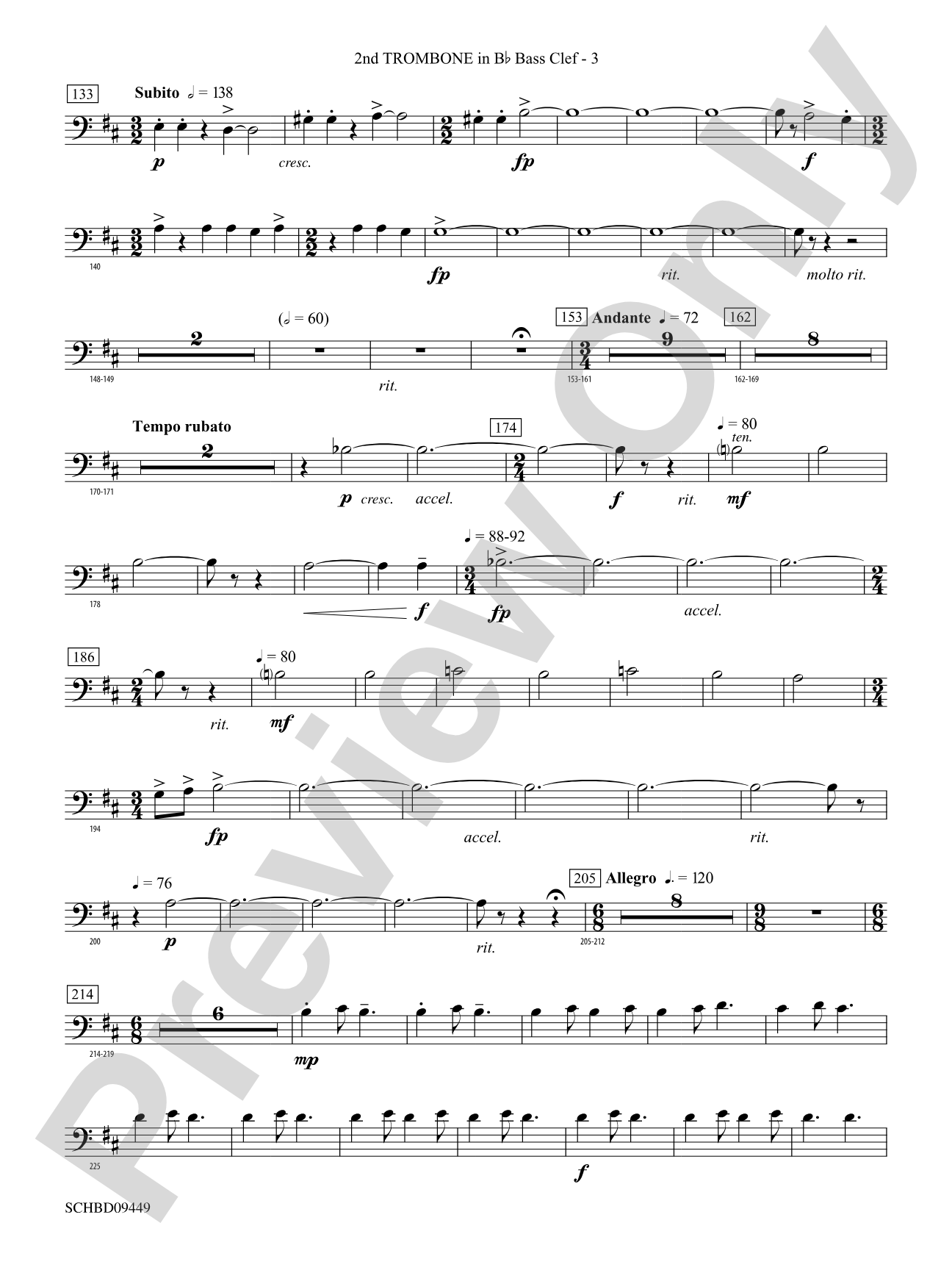 Psalm 46: (wp) 2nd B-flat Trombone B.C.