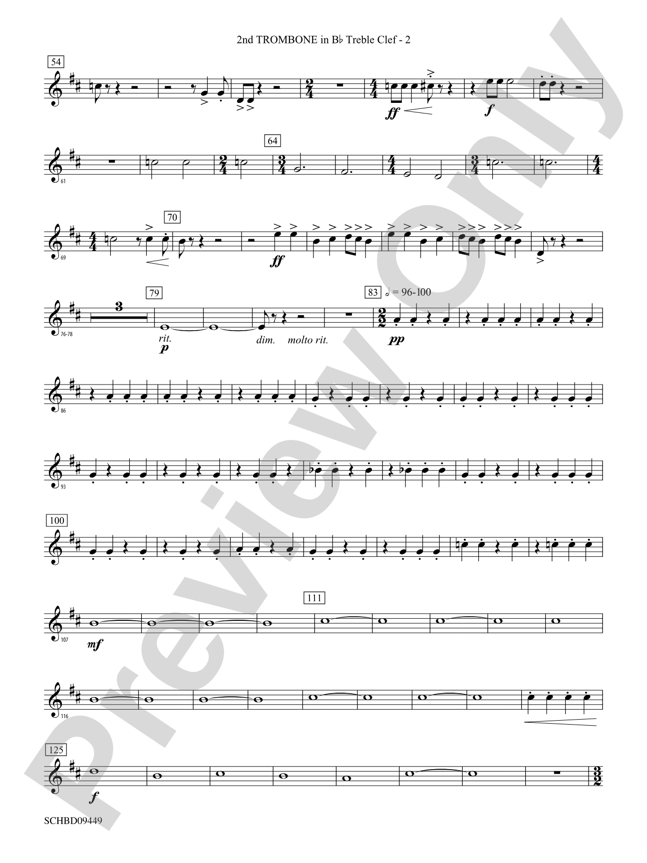 Psalm 46: (wp) 2nd B-flat Trombone T.C.