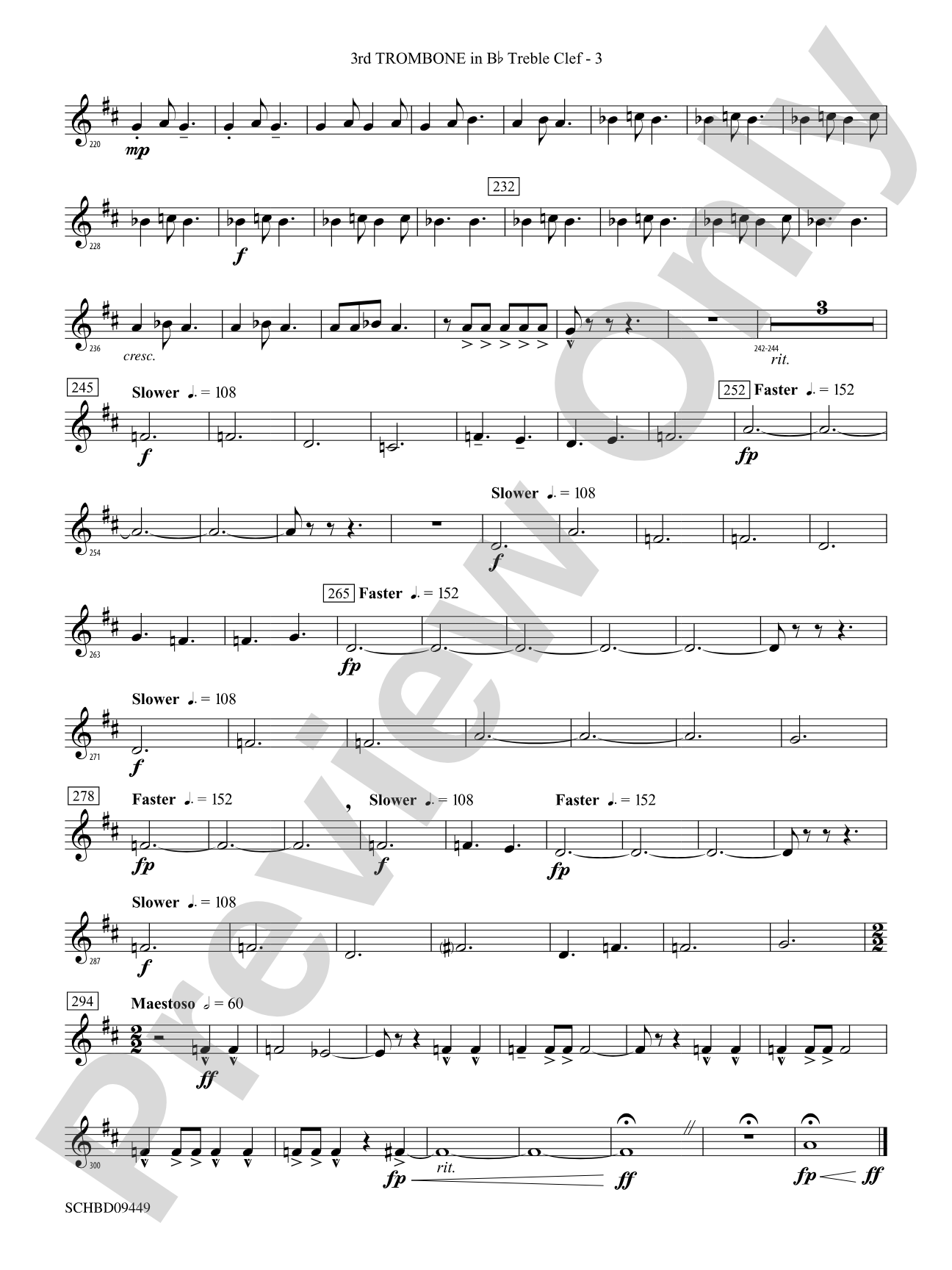 Psalm 46: (wp) 3rd B-flat Trombone T.C.