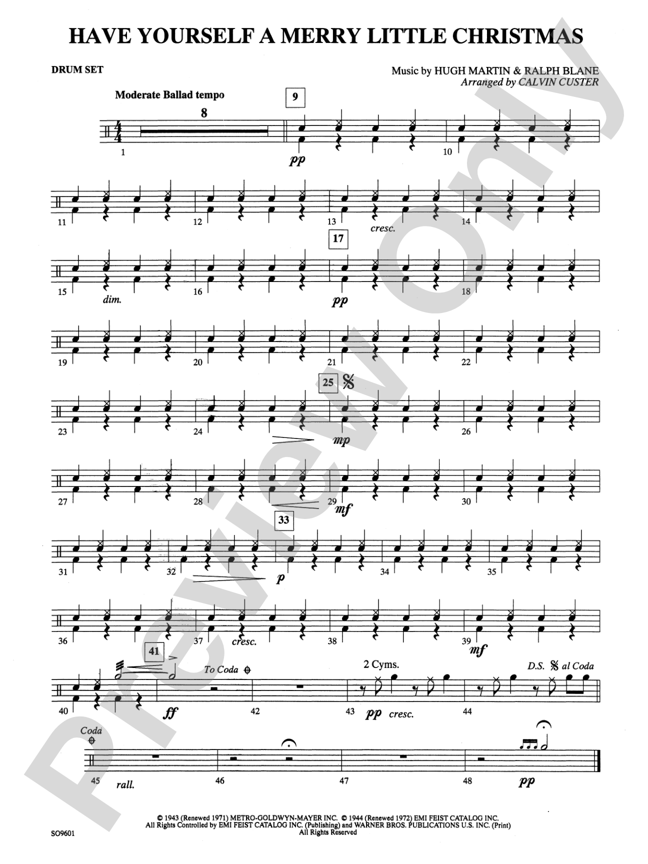 Have Yourself a Merry Little Christmas: Drums