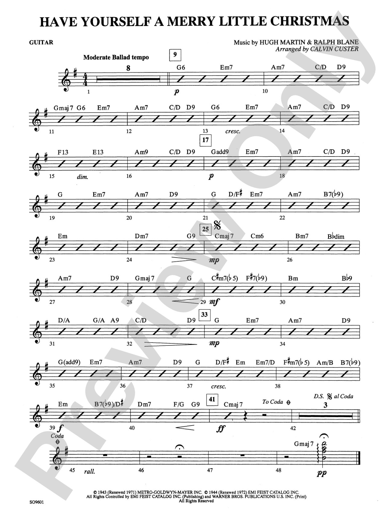 Have Yourself a Merry Little Christmas: Guitar