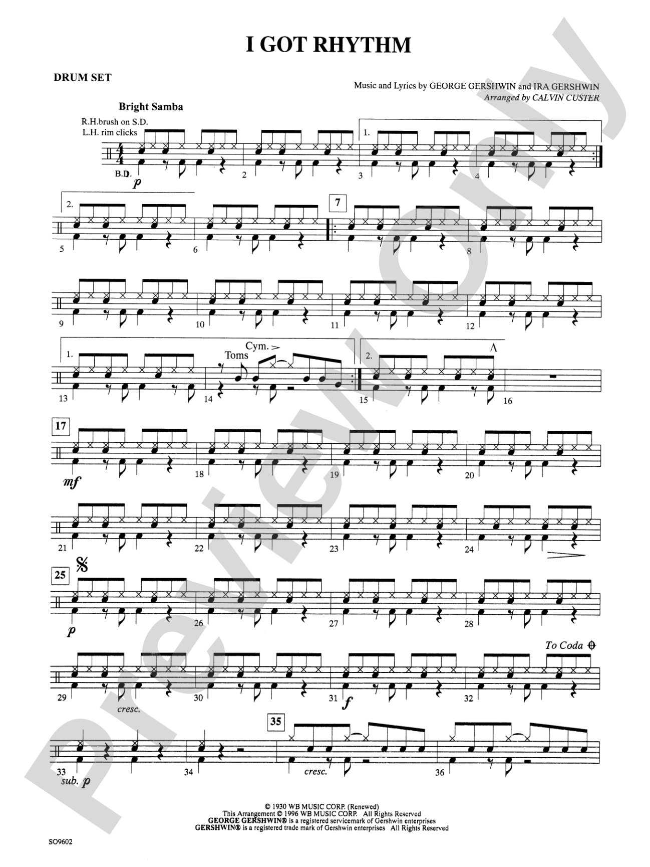 I Got Rhythm: Drums
