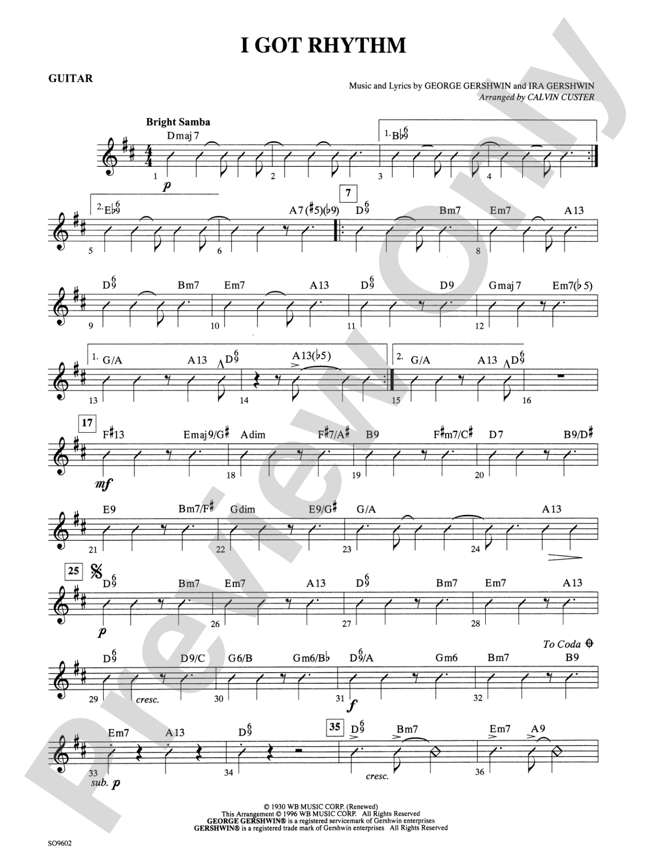 I Got Rhythm: Guitar