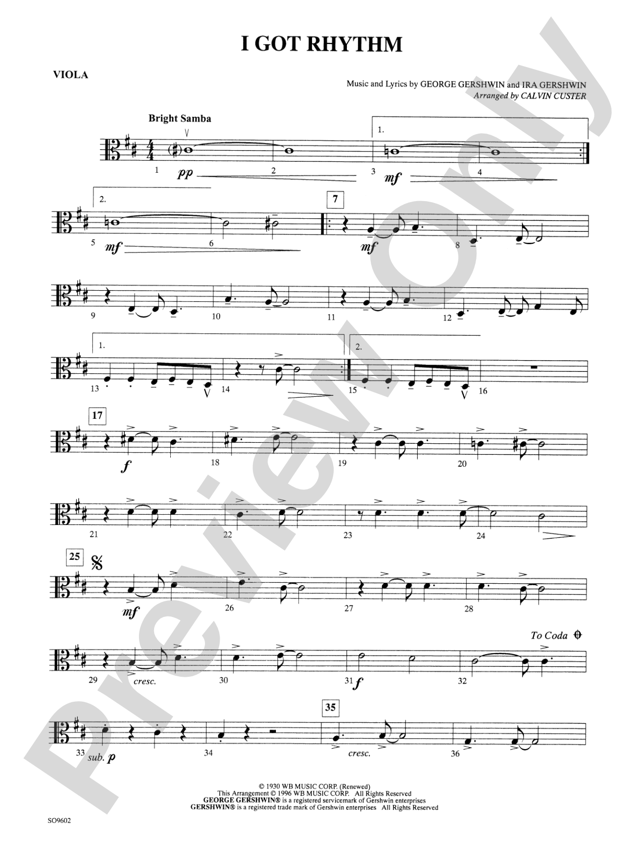 I Got Rhythm: Viola