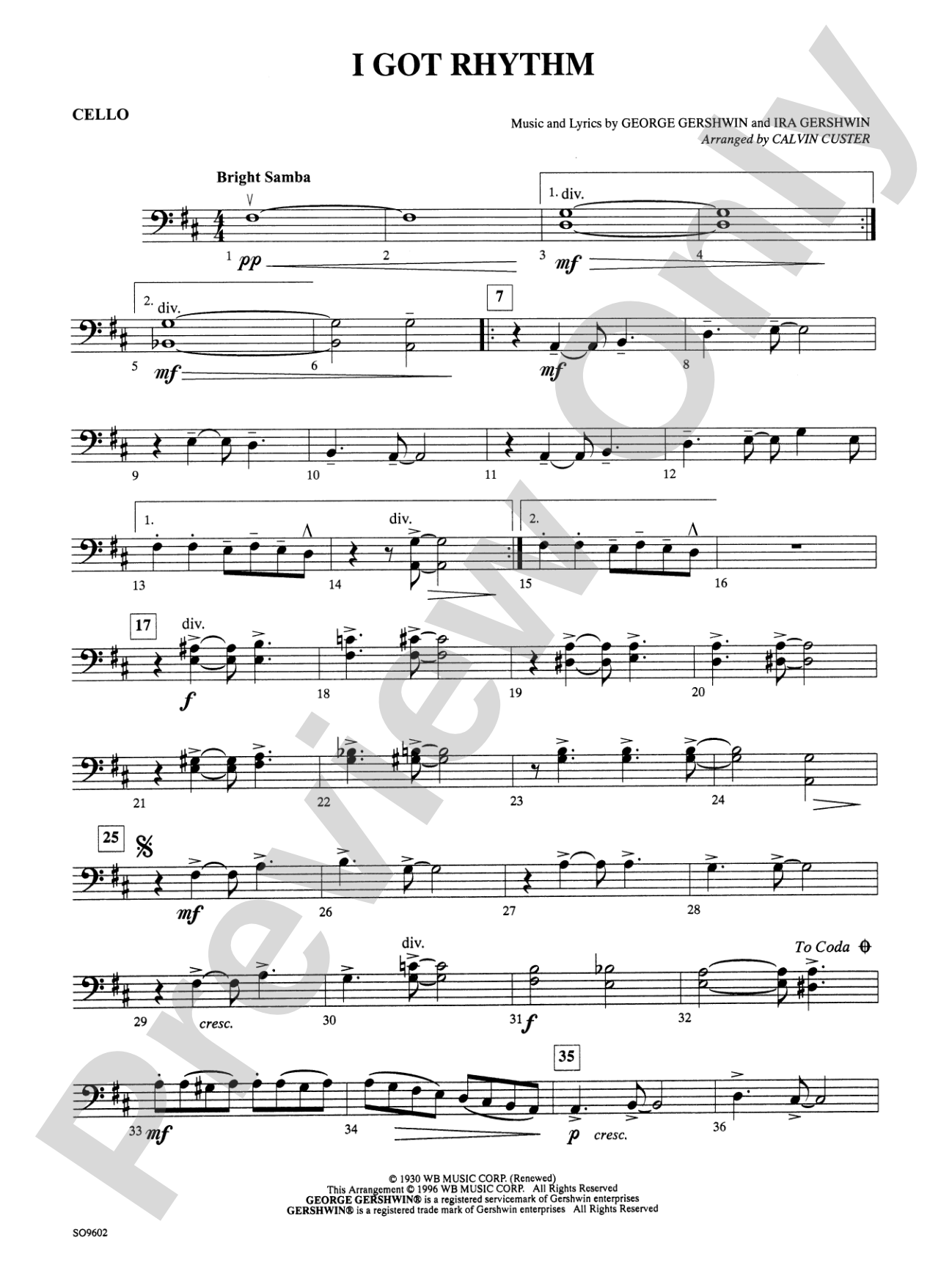 I Got Rhythm: Cello