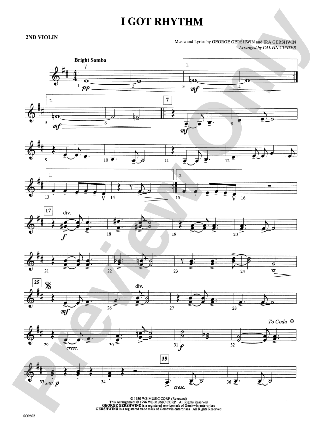 I Got Rhythm: 2nd Violin