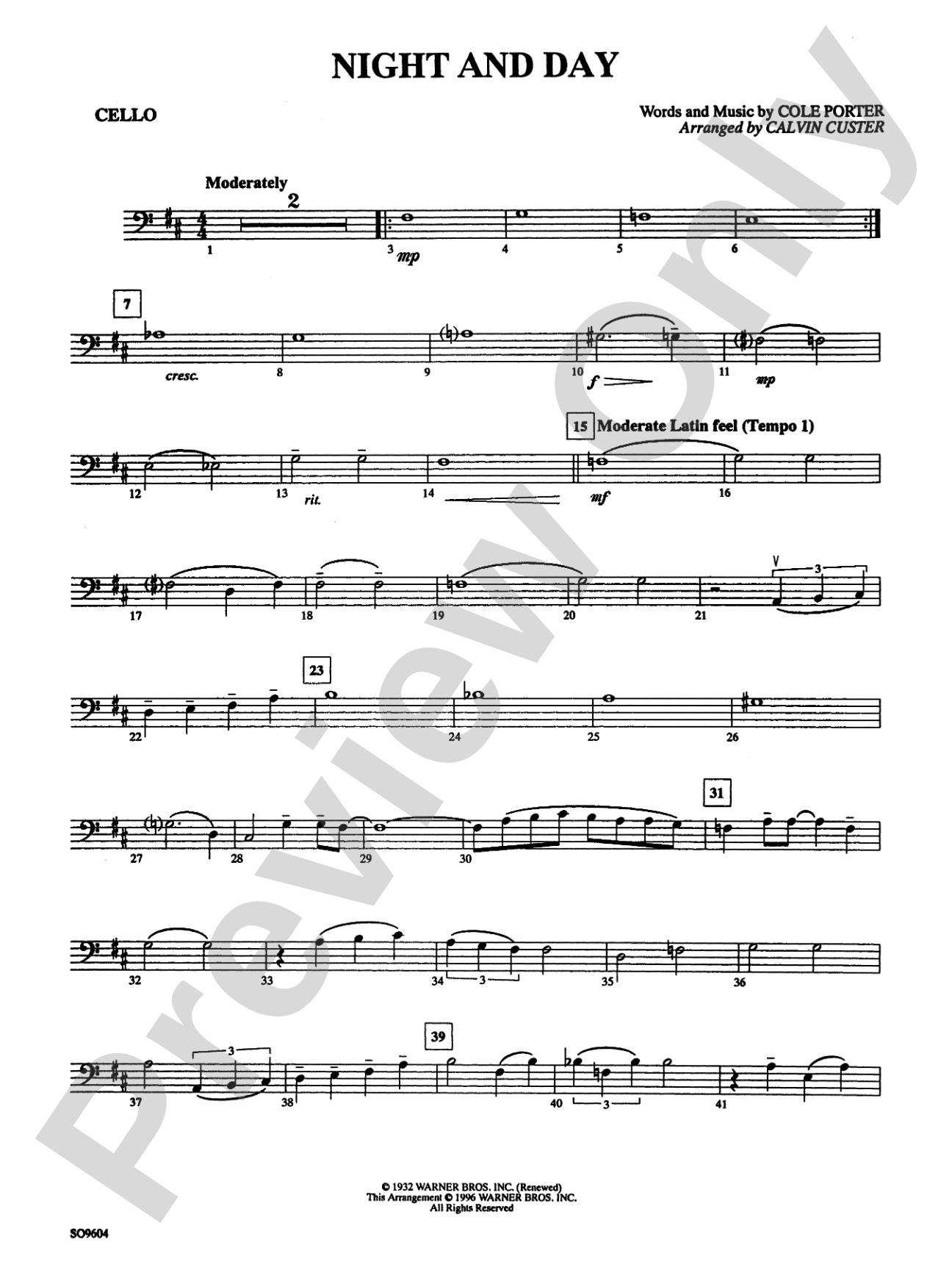 Night and Day: Cello