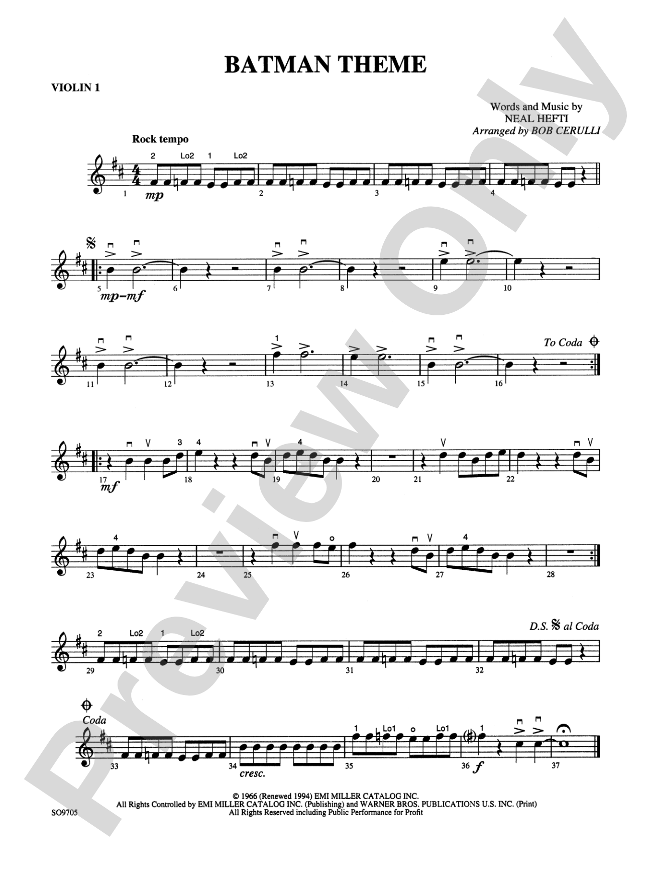 Batman Theme: 1st Violin