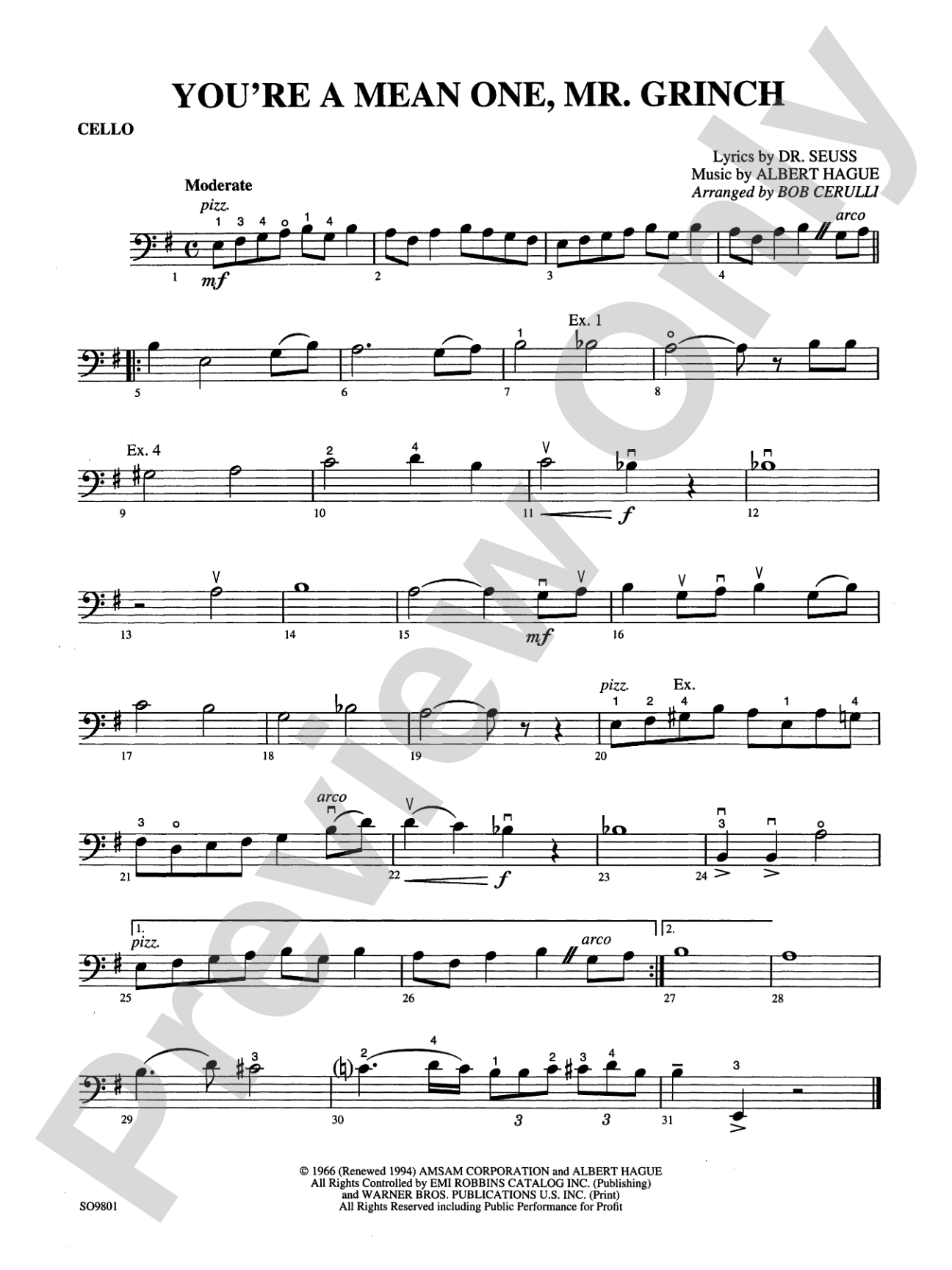 You're a Mean One, Mr. Grinch: Cello