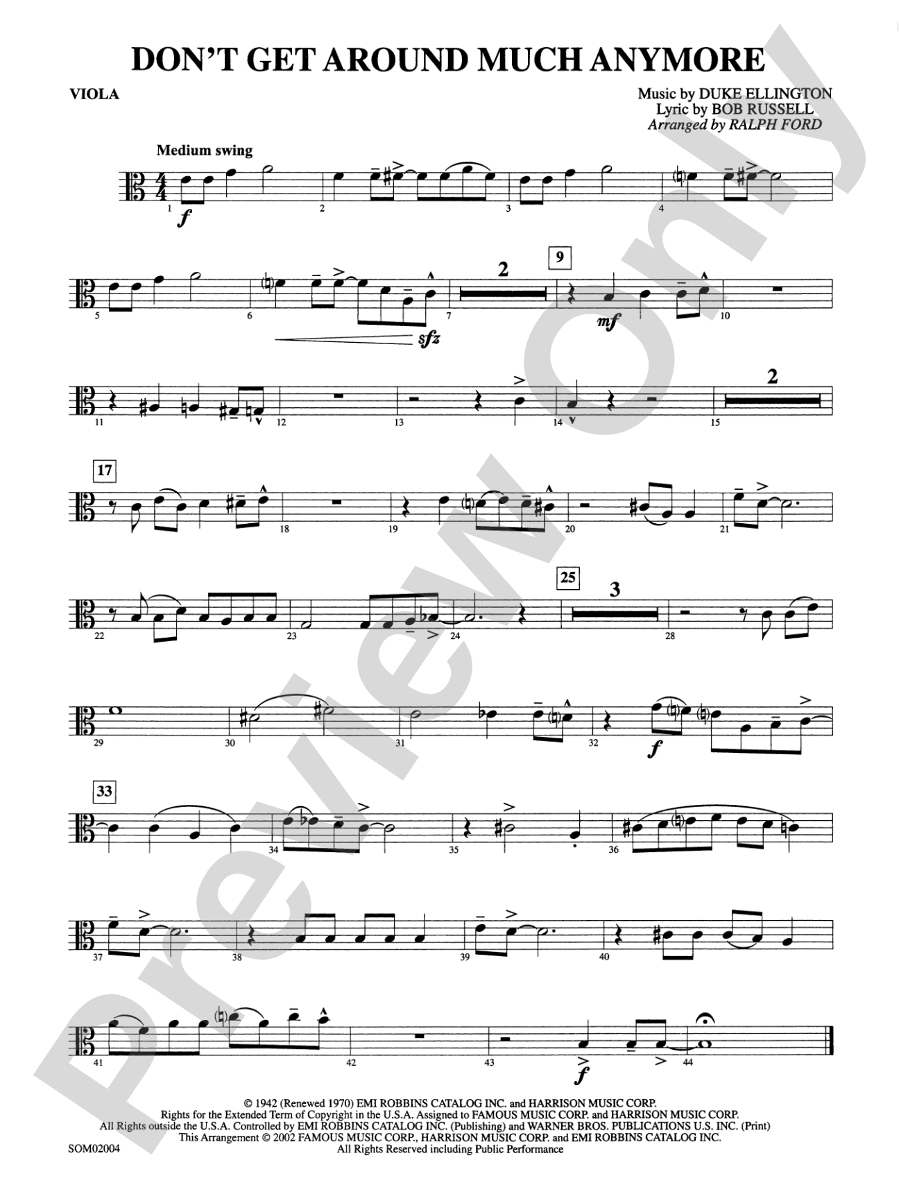Don't Get Around Much Anymore: Viola