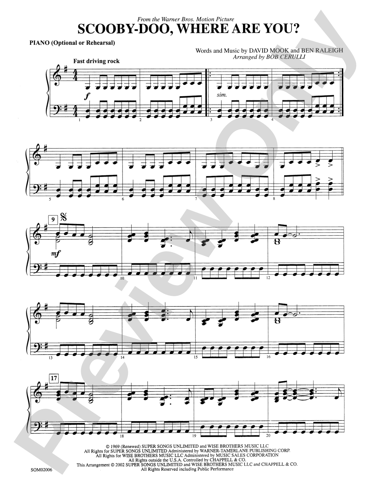 Scooby-Doo, Where Are You?: Piano Accompaniment