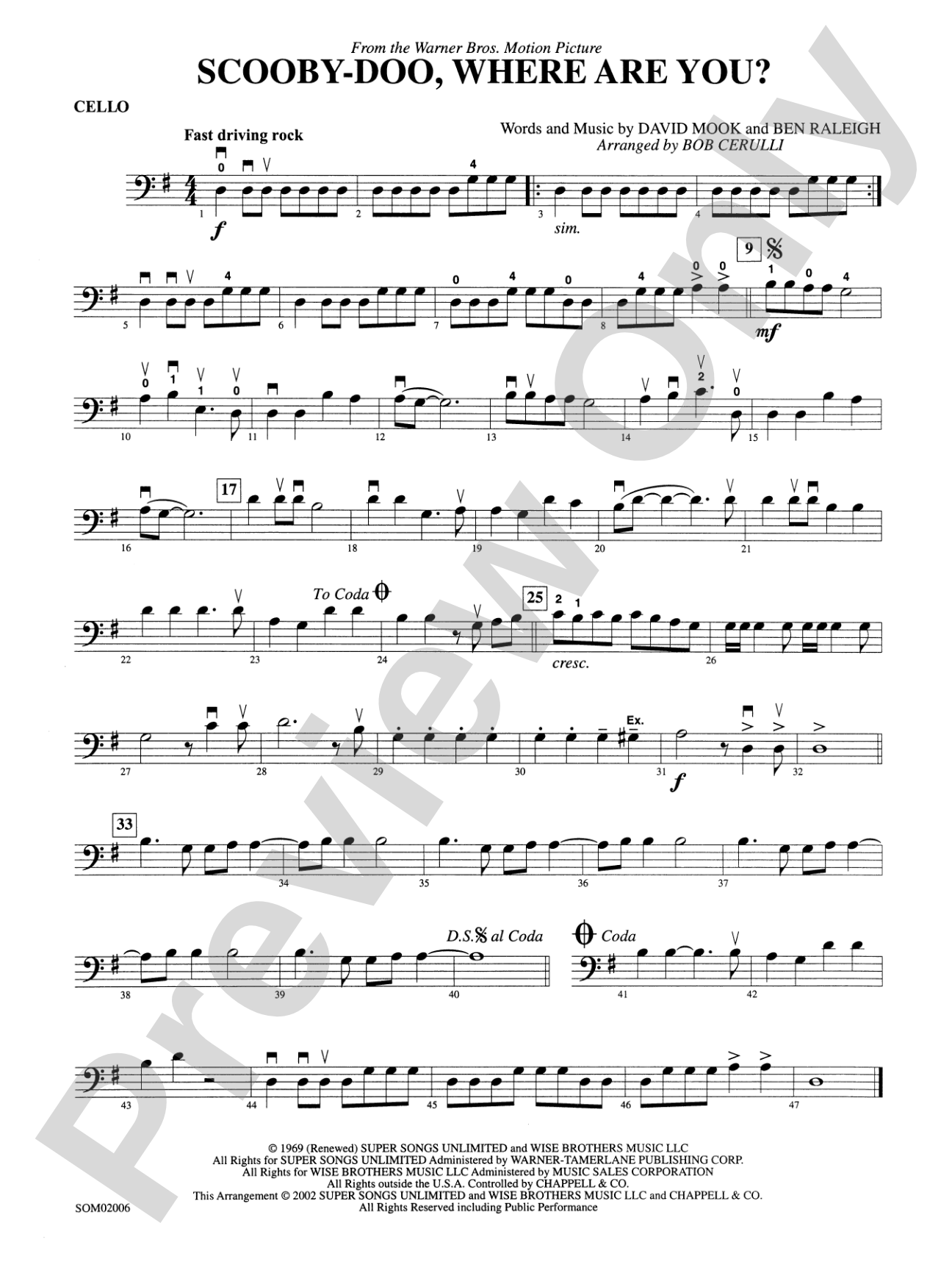 Scooby-Doo, Where Are You?: Cello