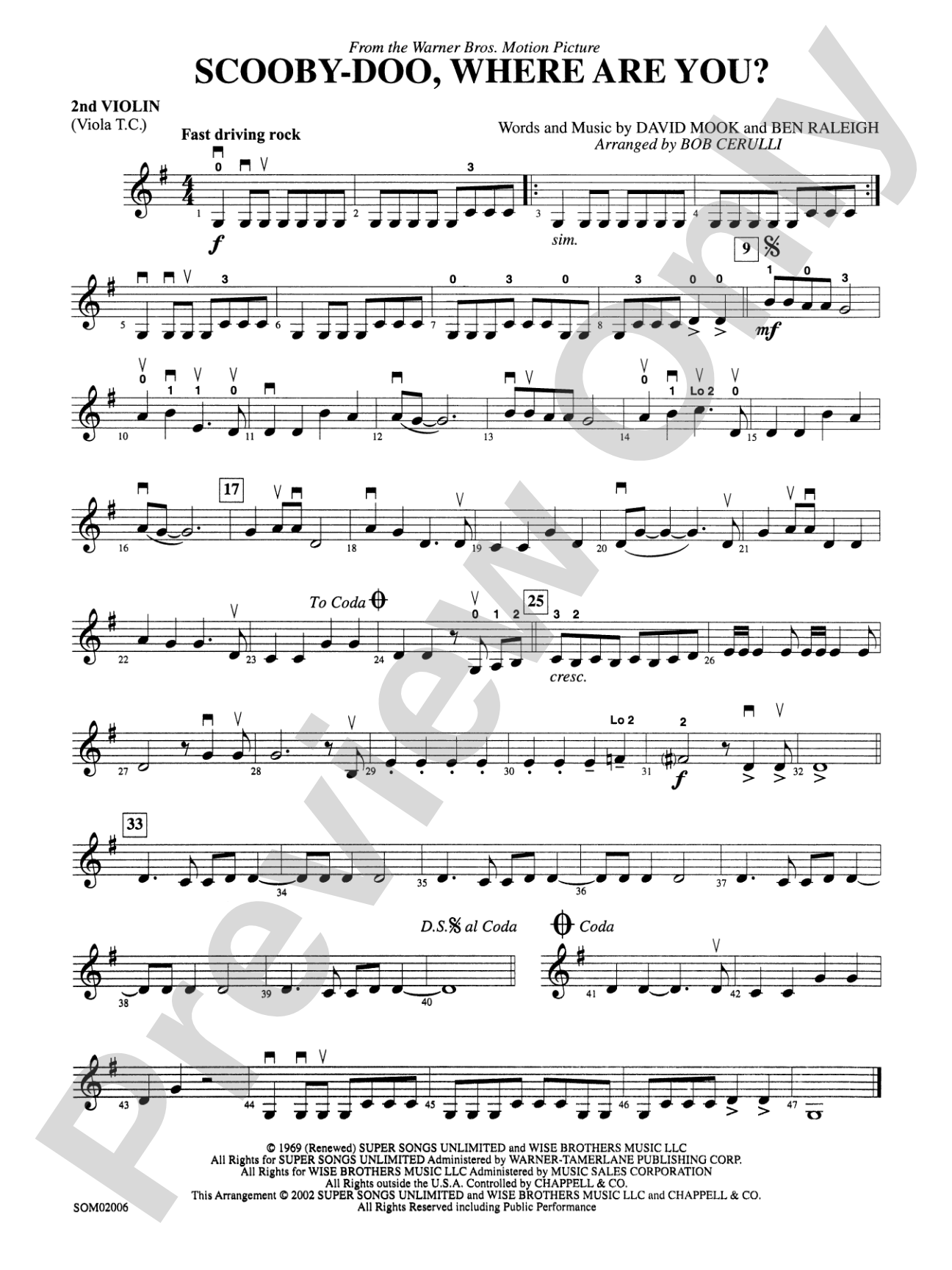 Scooby-Doo, Where Are You?: 2nd Violin