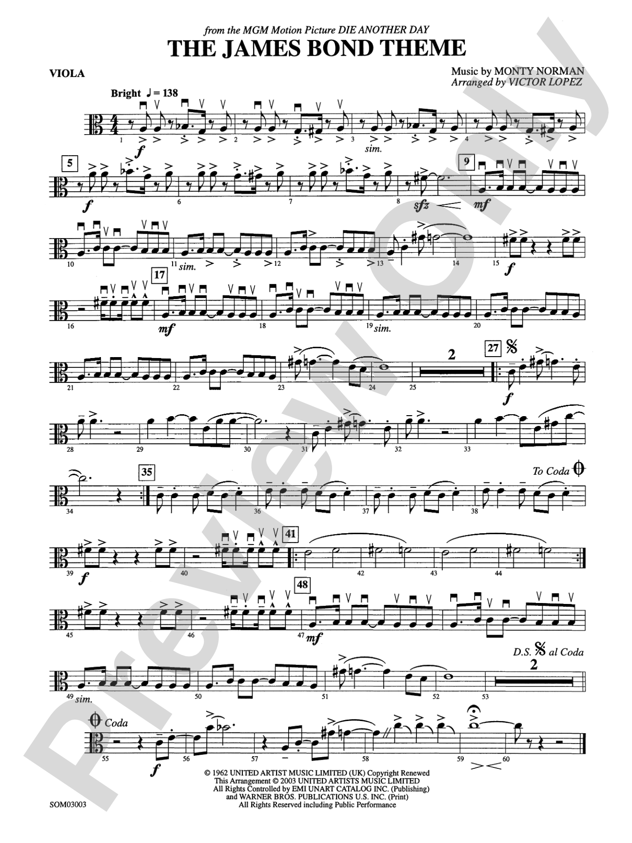 The James Bond Theme (from Die Another Day): Viola