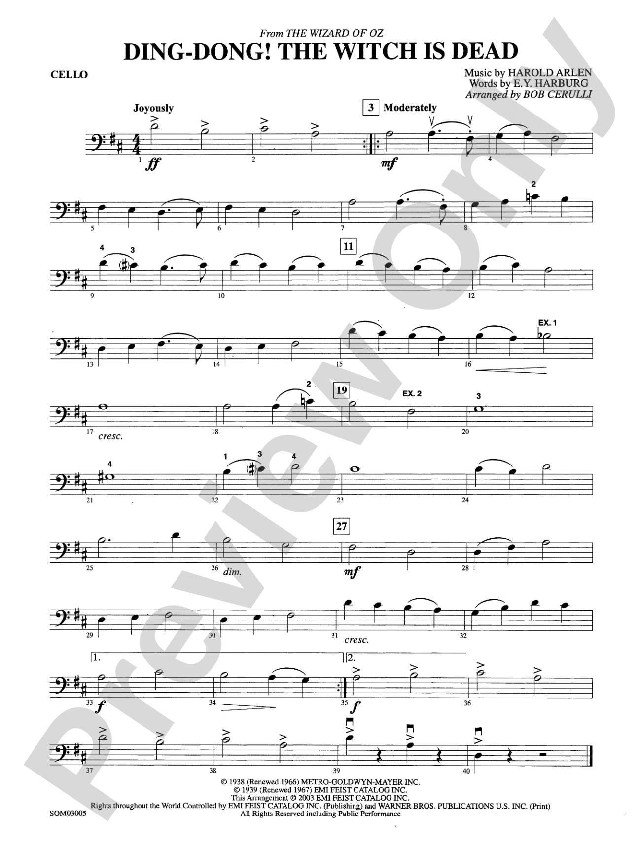 Ding Dong! The Witch Is Dead (from The Wizard of Oz): Cello
