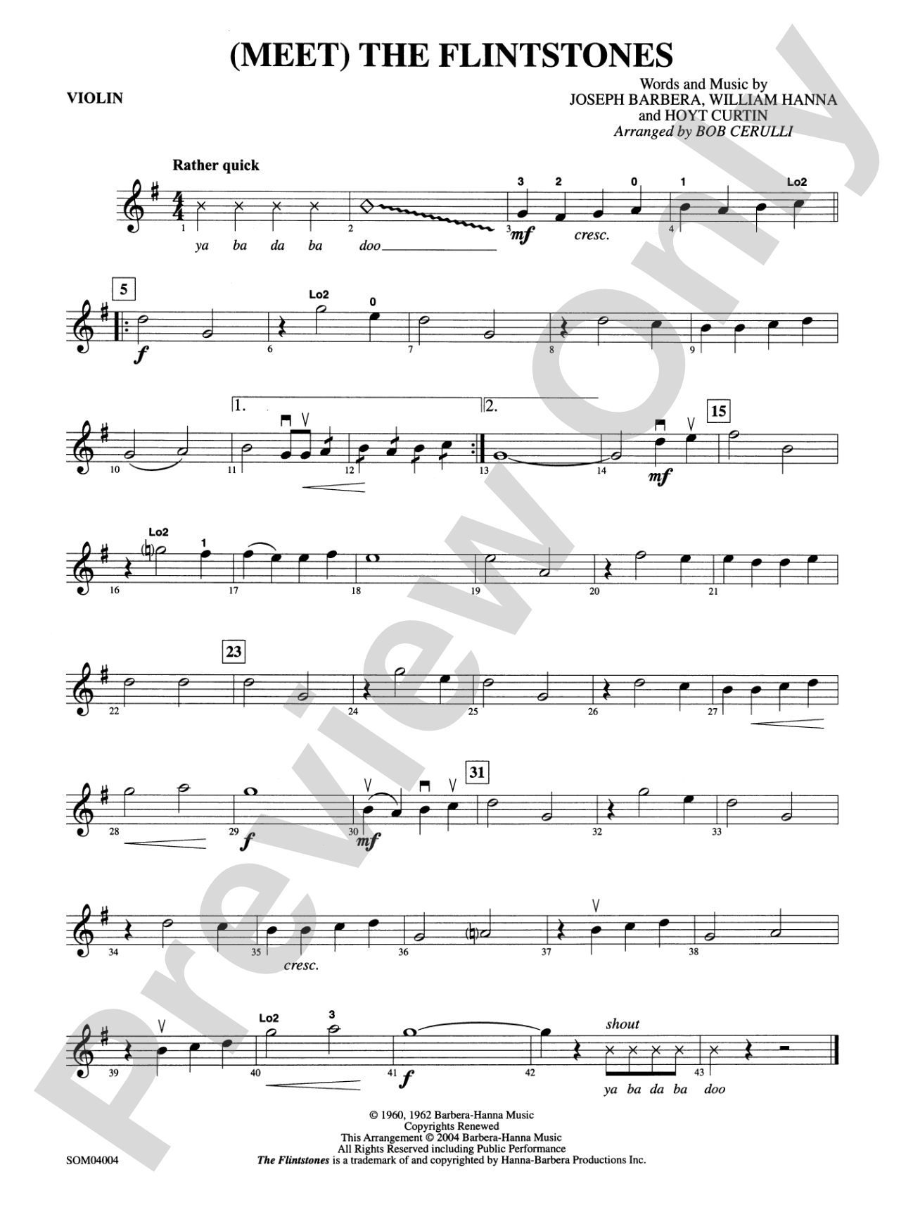 (Meet) The Flintstones: 1st Violin