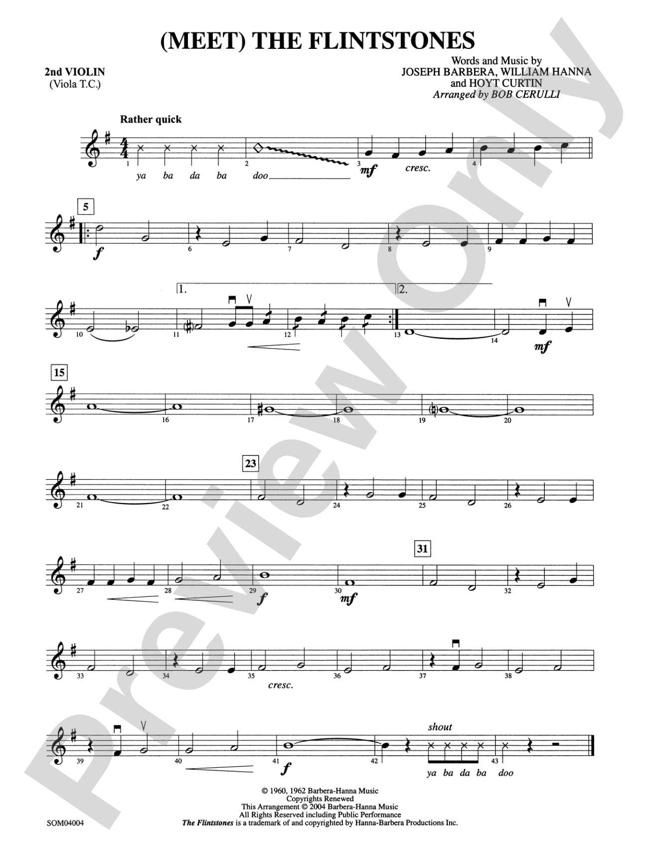 (Meet) The Flintstones: 2nd Violin