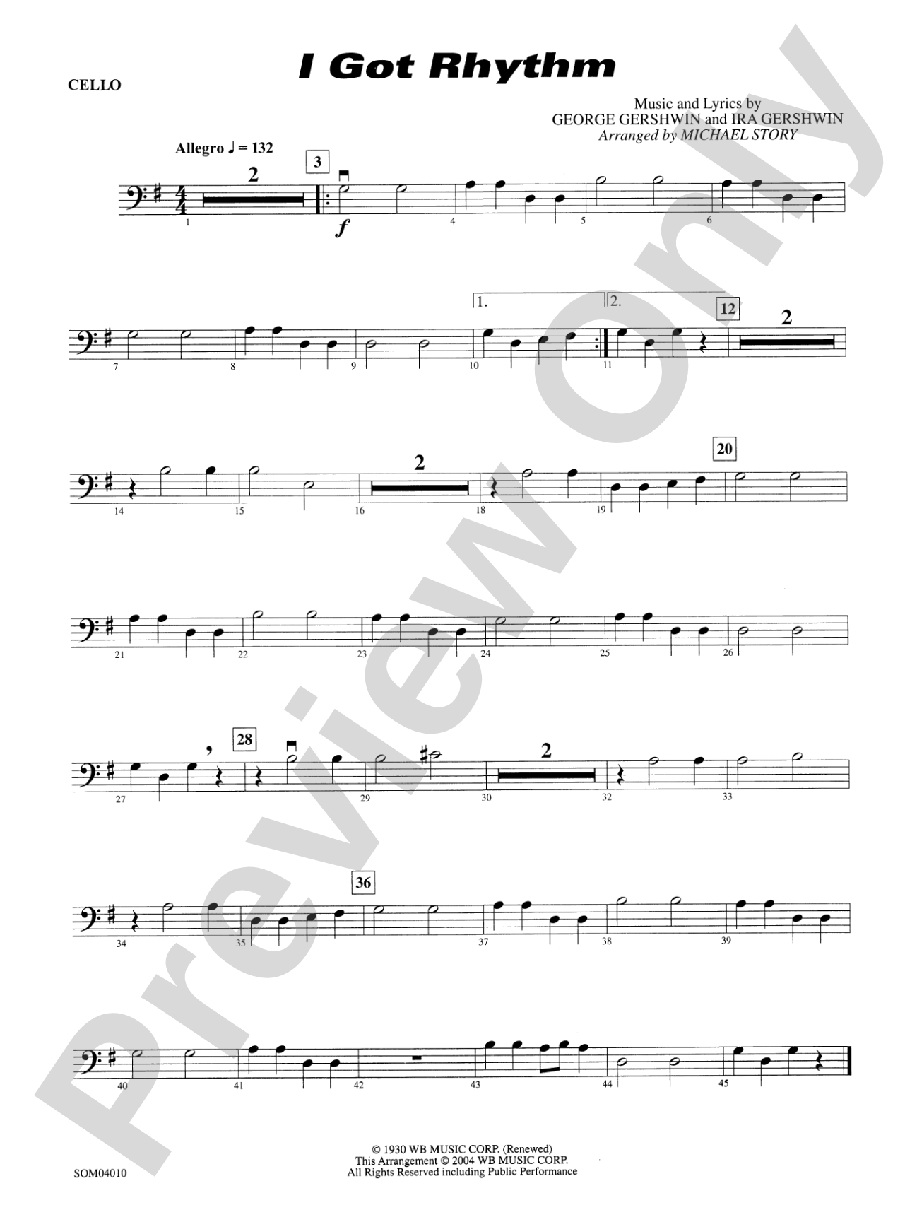 I Got Rhythm: Cello