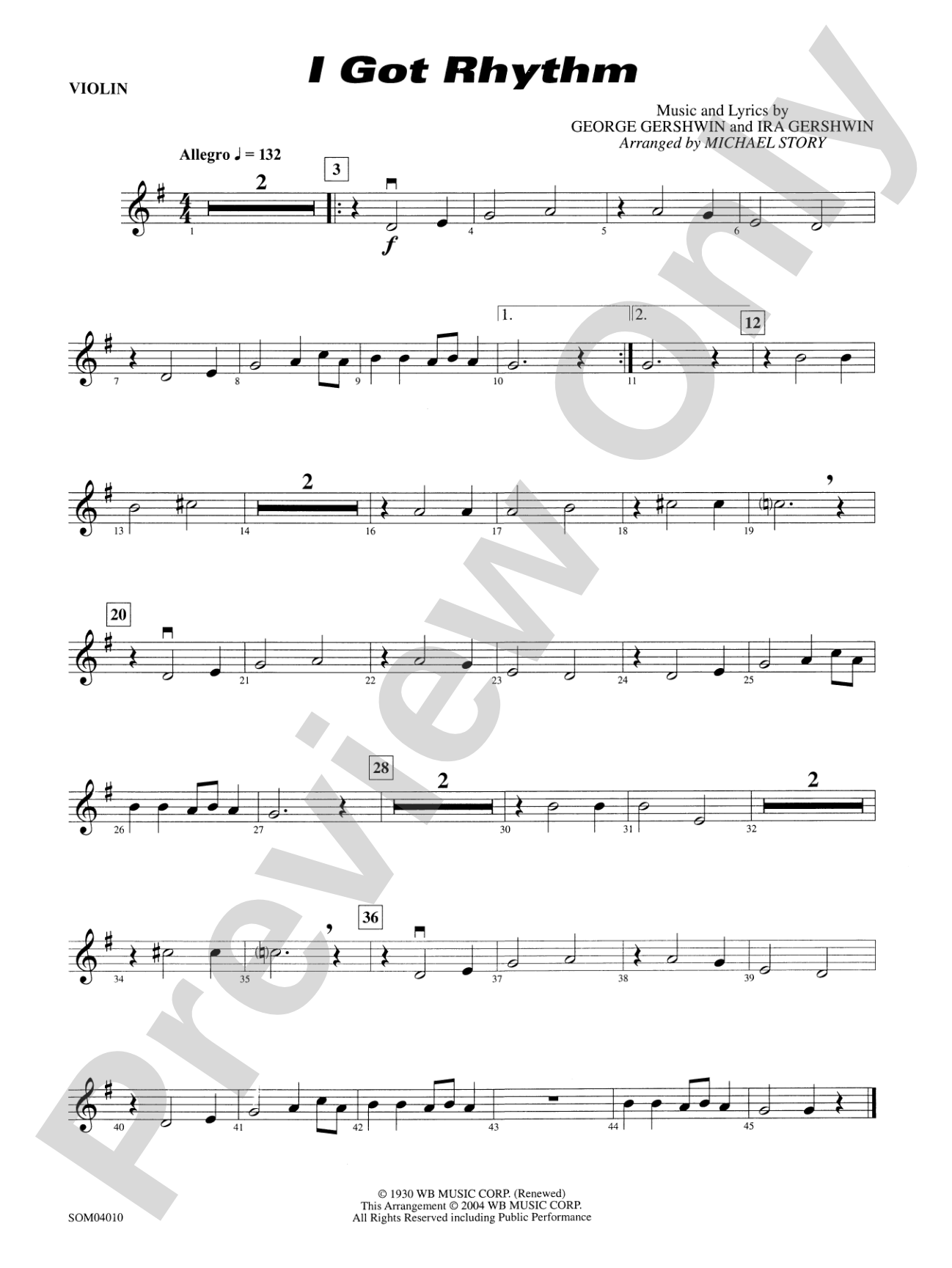 I Got Rhythm: 1st Violin