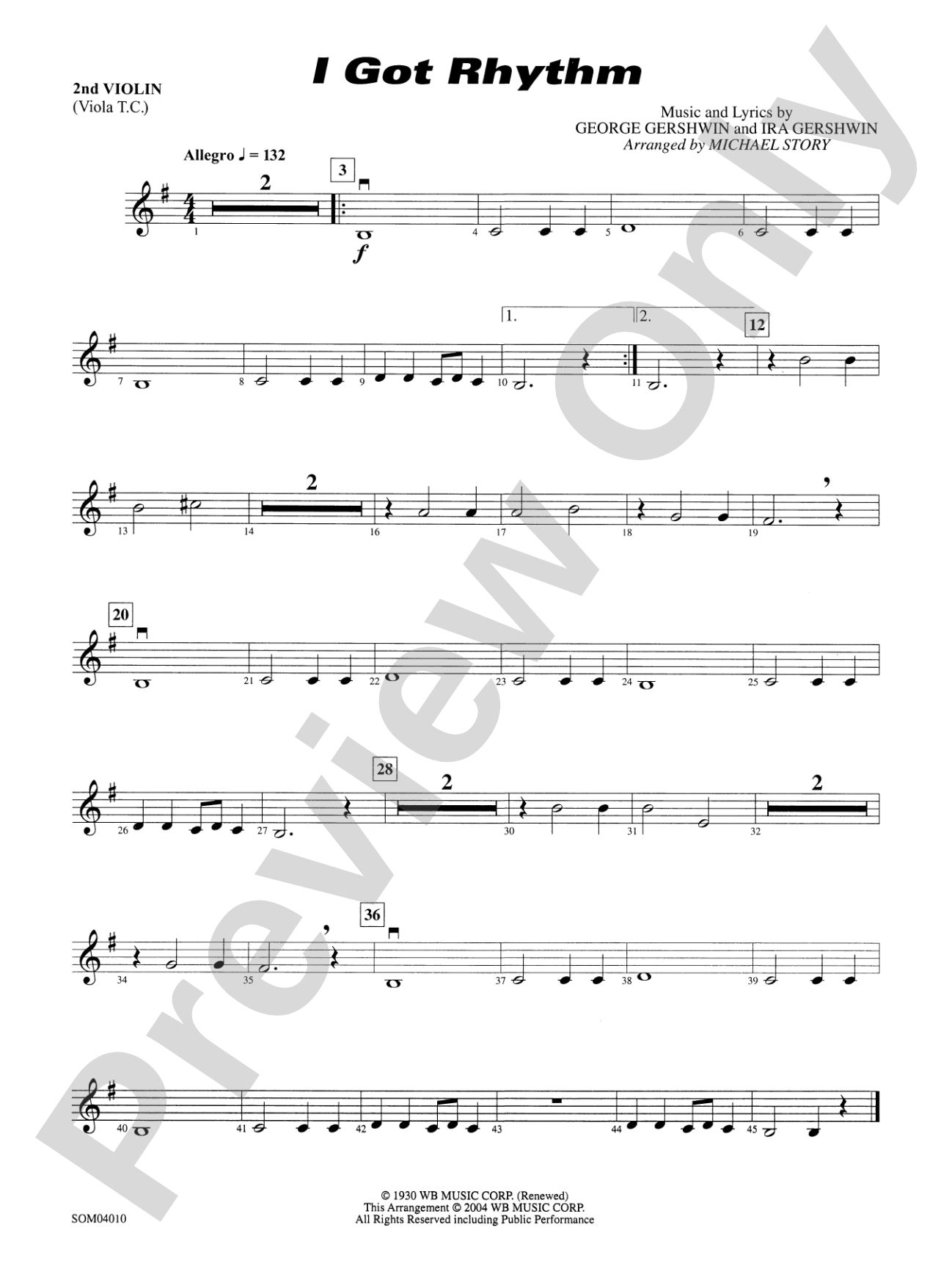 I Got Rhythm: 2nd Violin