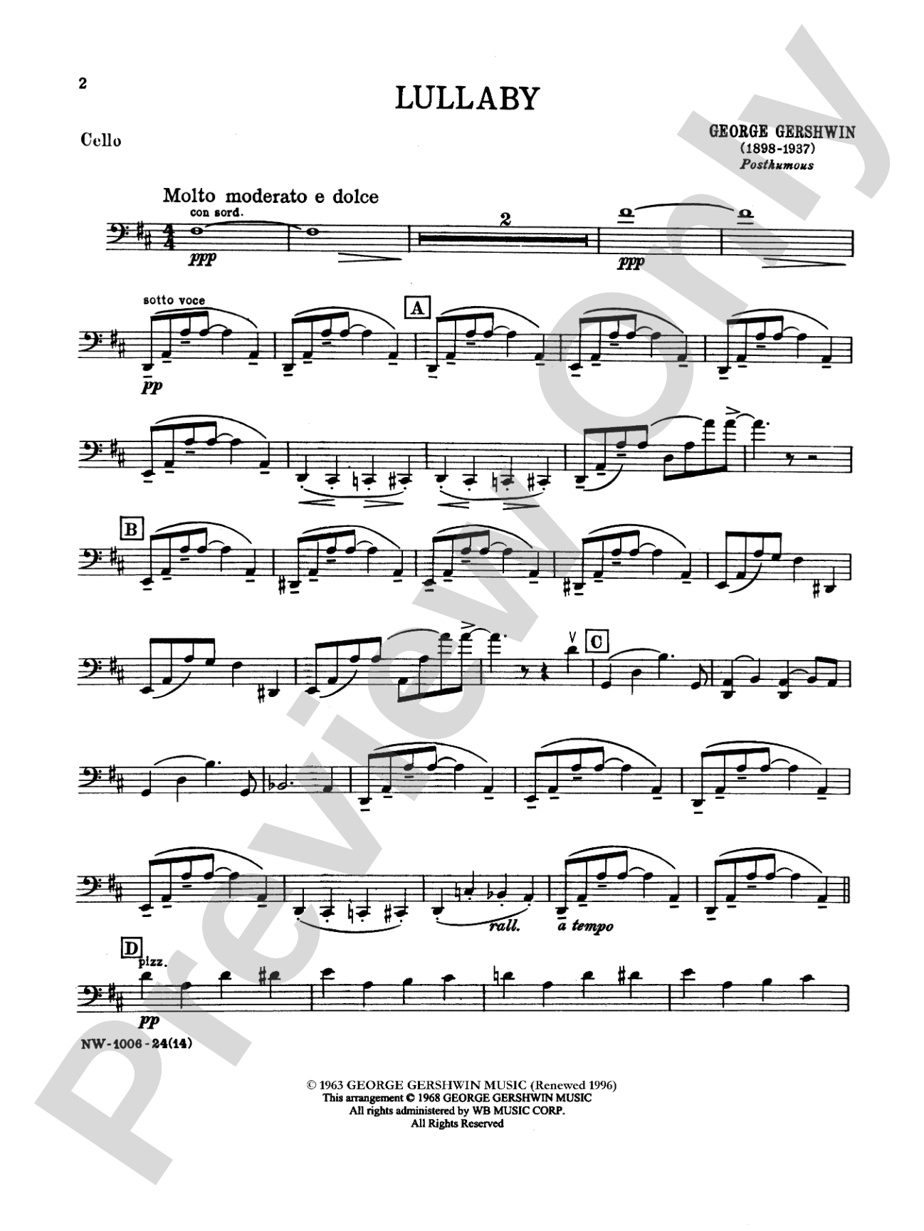 Lullaby: Cello