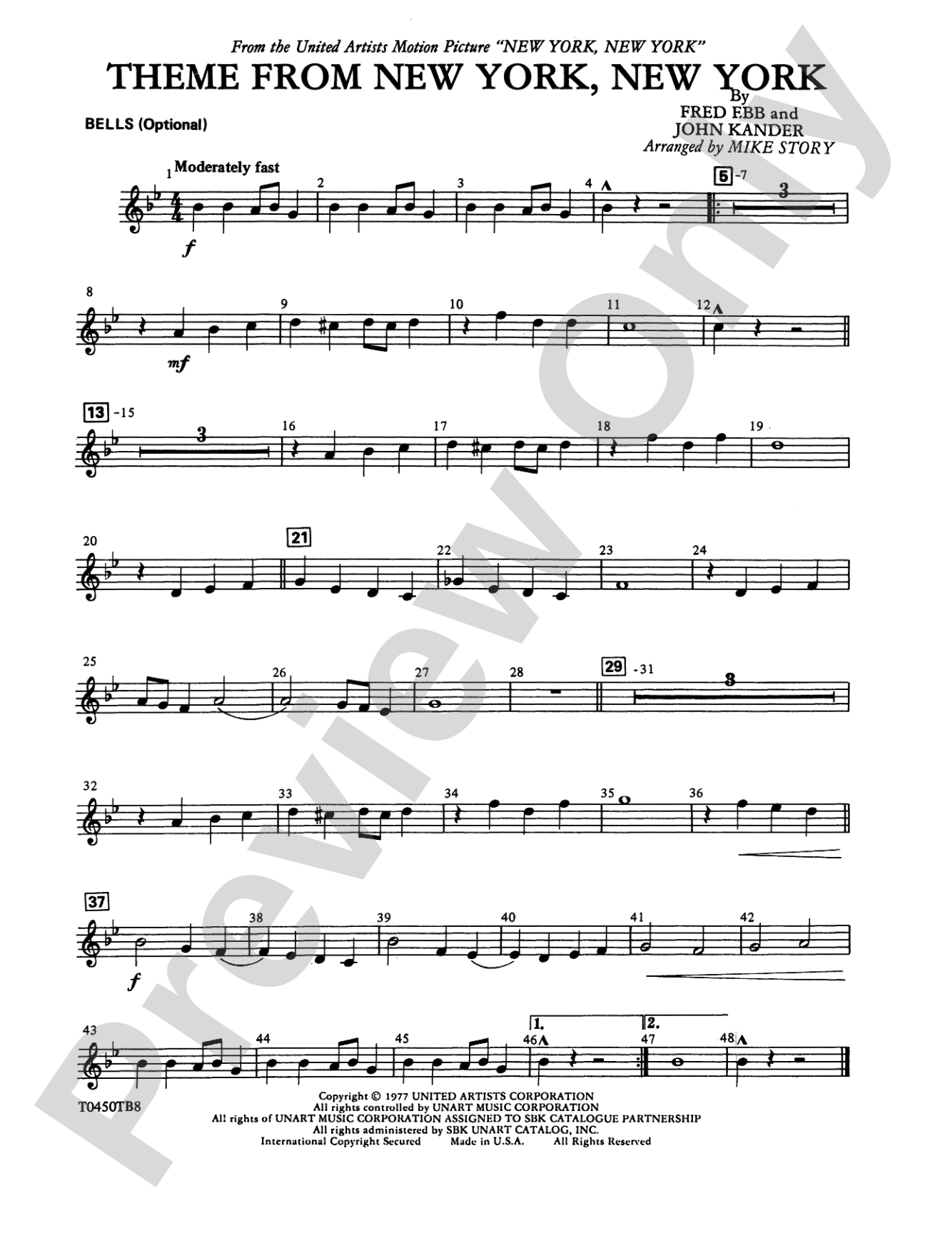 New York, New York, Theme from: Mallets