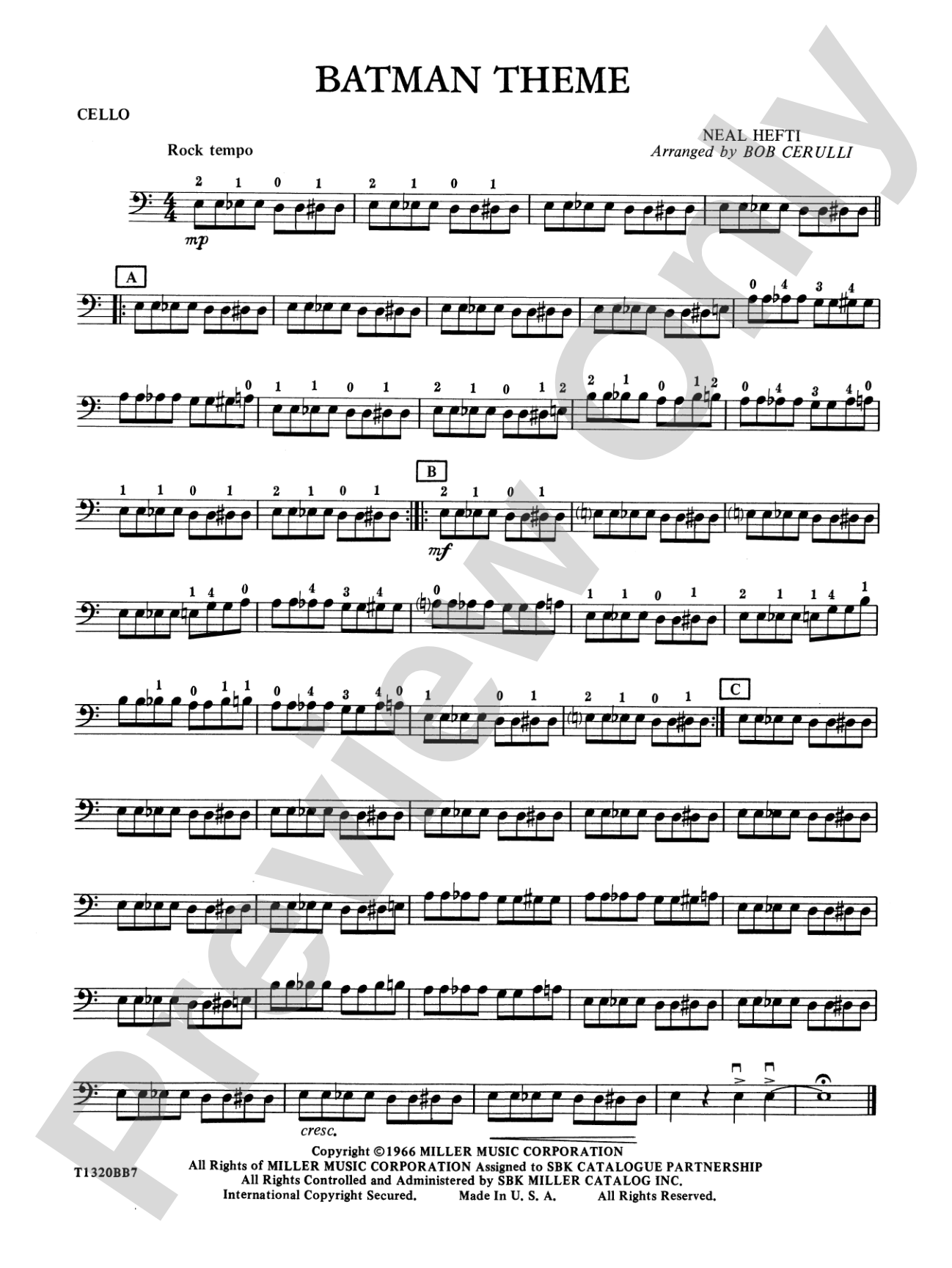 Batman Theme: Cello