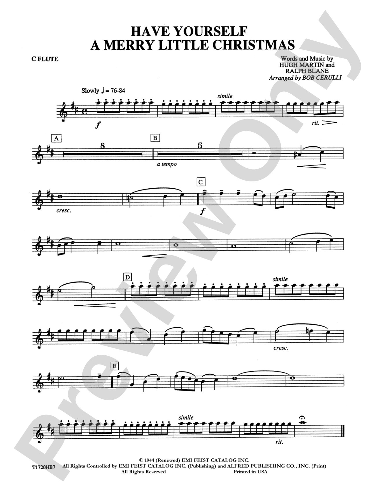 Have Yourself a Merry Little Christmas: Flute
