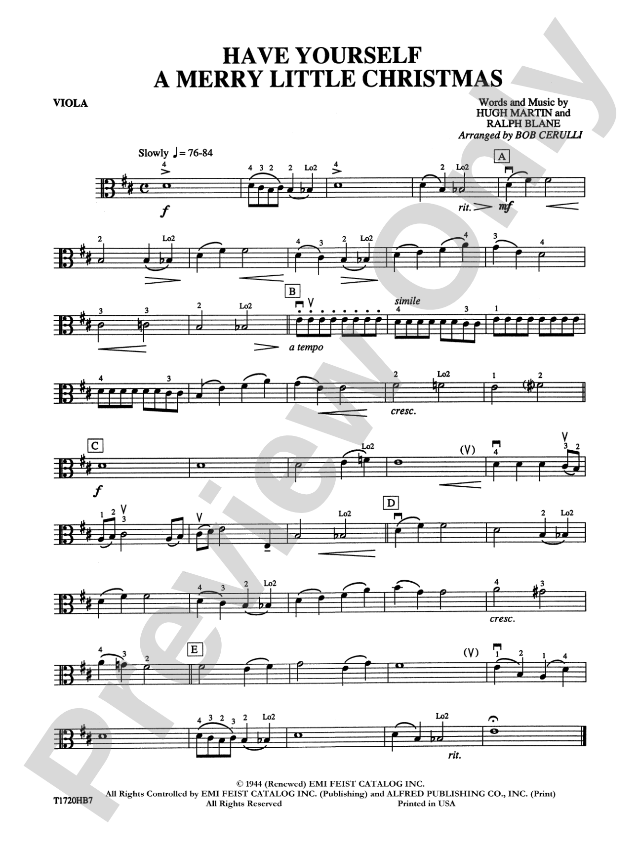 Have Yourself a Merry Little Christmas: Viola