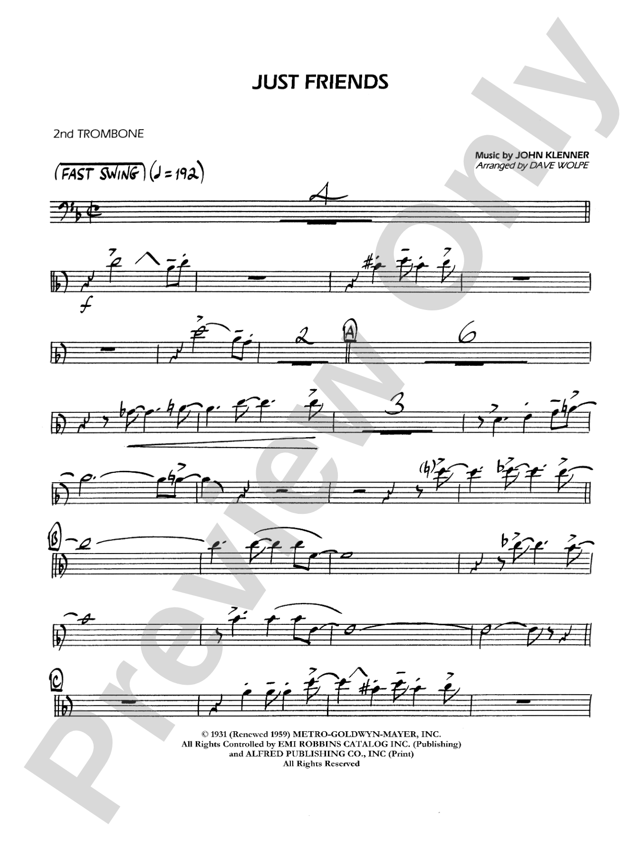Just Friends: 2nd Trombone