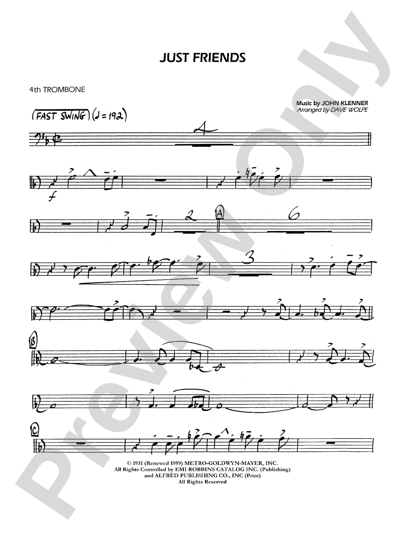 Just Friends: 4th Trombone
