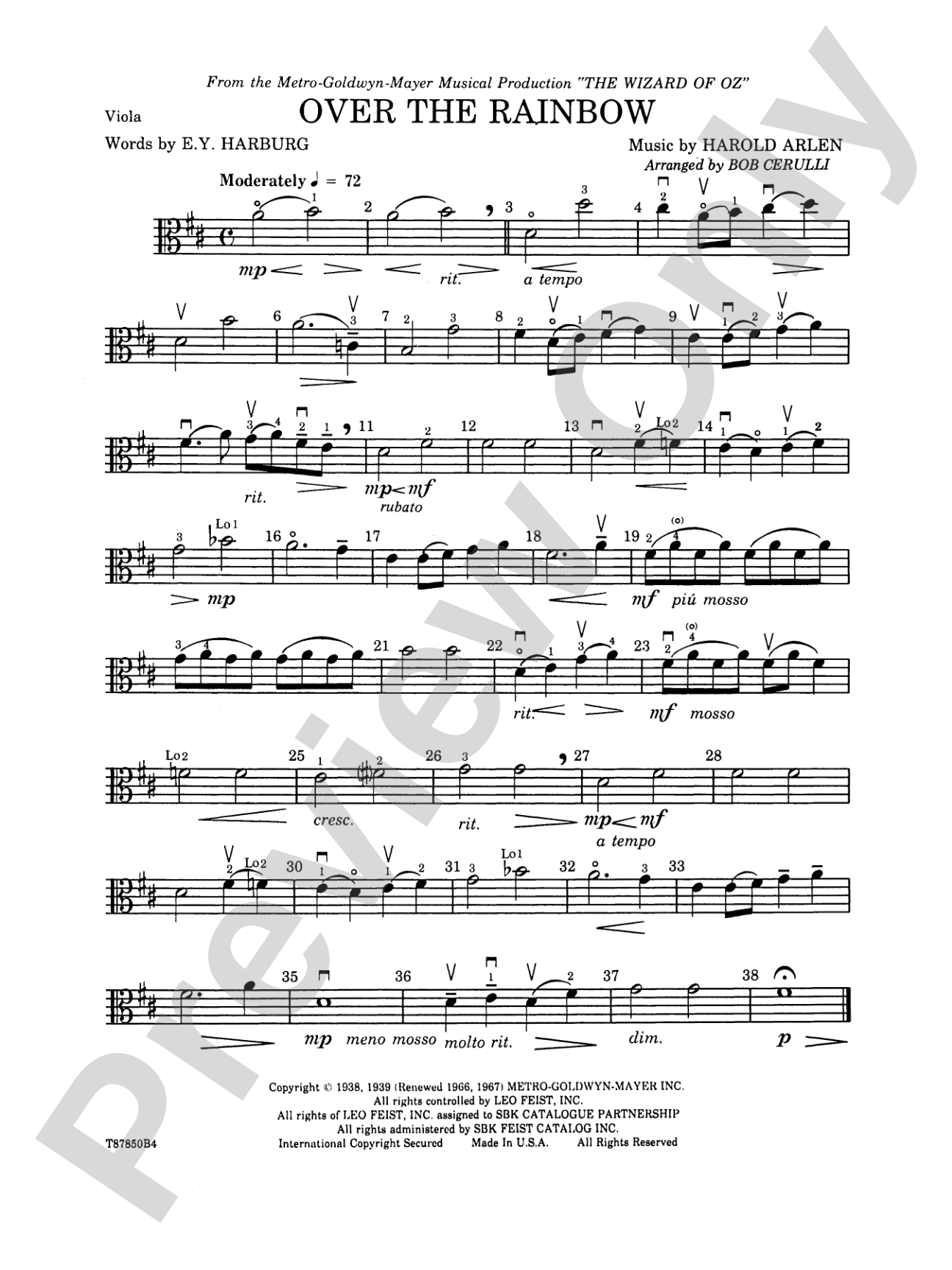 Over the Rainbow: Viola