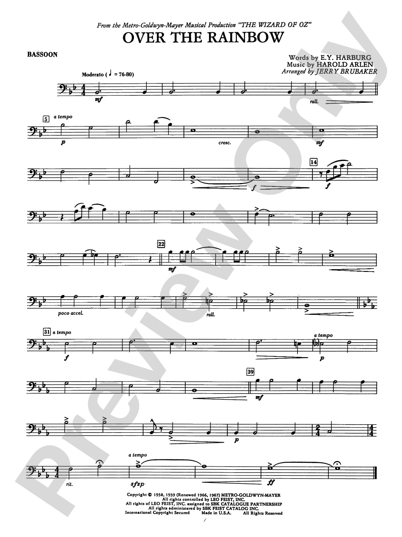 Over the Rainbow: Bassoon