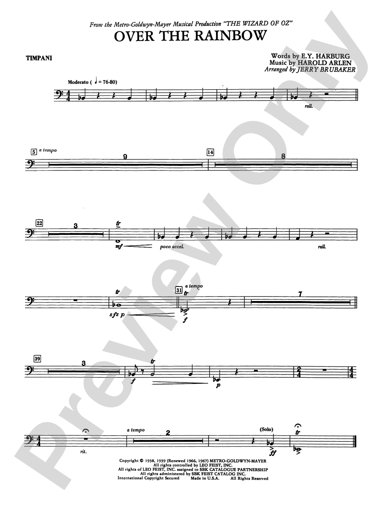 Over the Rainbow: Timpani