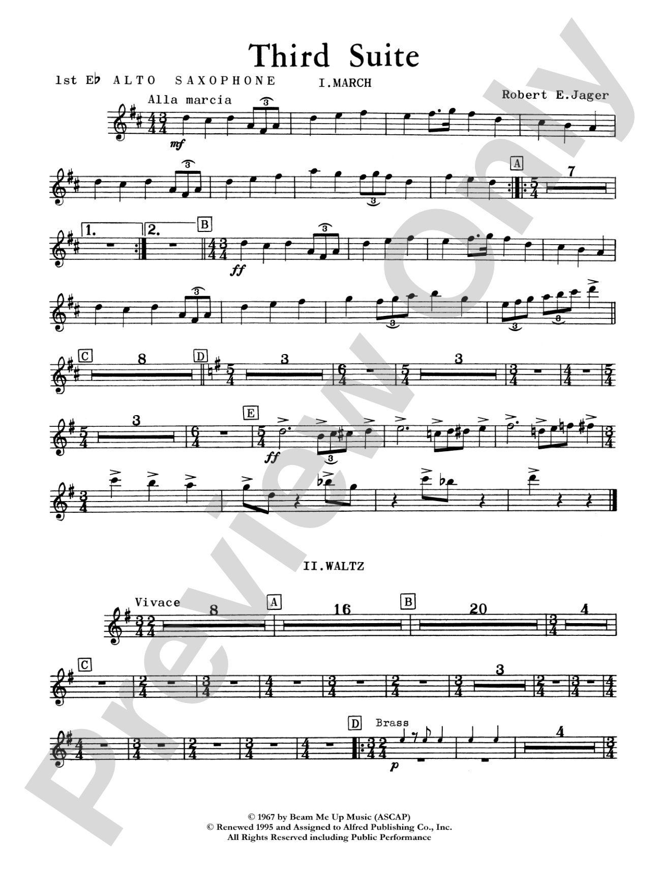 Third Suite (I. March, II. Waltz, III. Rondo): E-flat Alto Saxophone