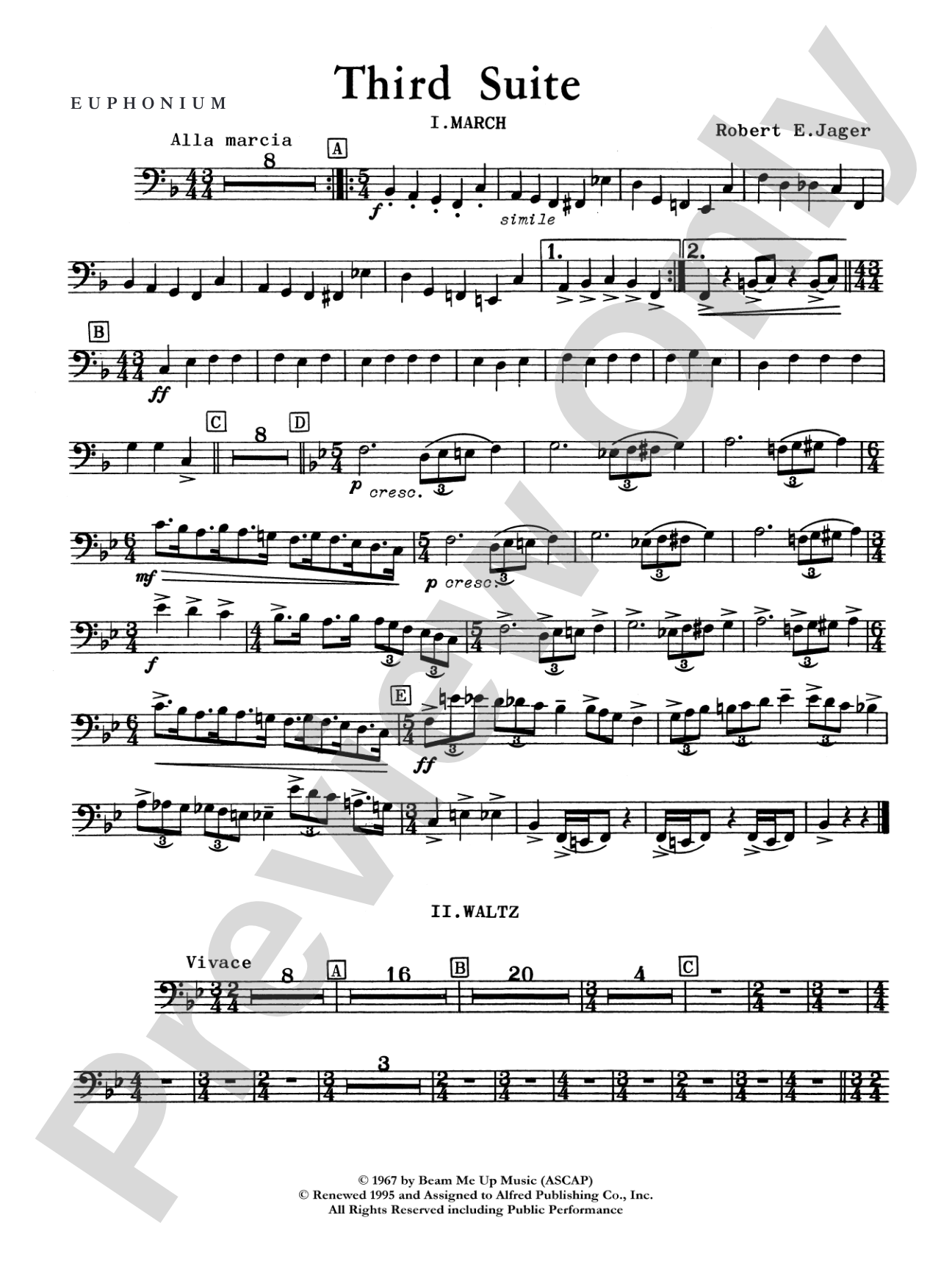 Third Suite (I. March, II. Waltz, III. Rondo): Baritone B.C.