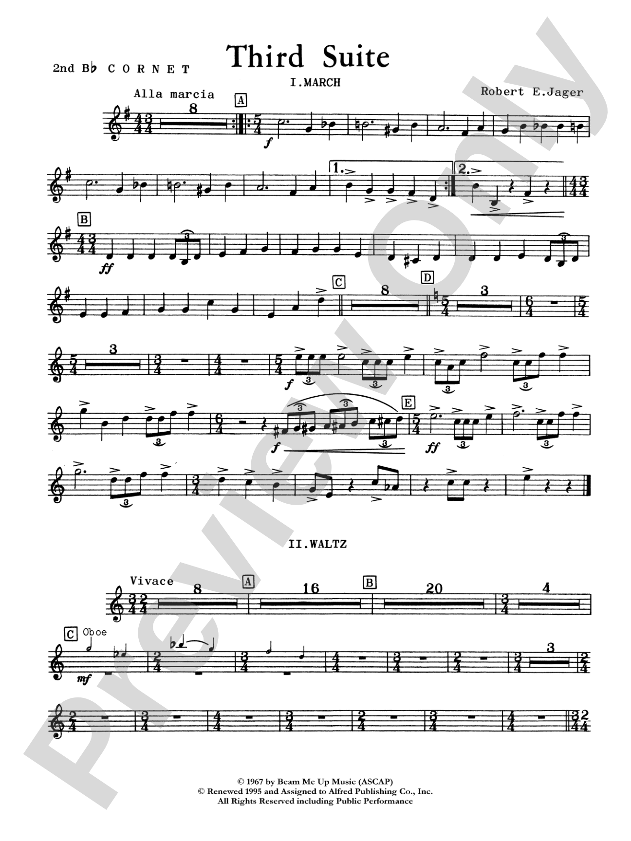 Third Suite (I. March, II. Waltz, III. Rondo): 2nd B-flat Cornet