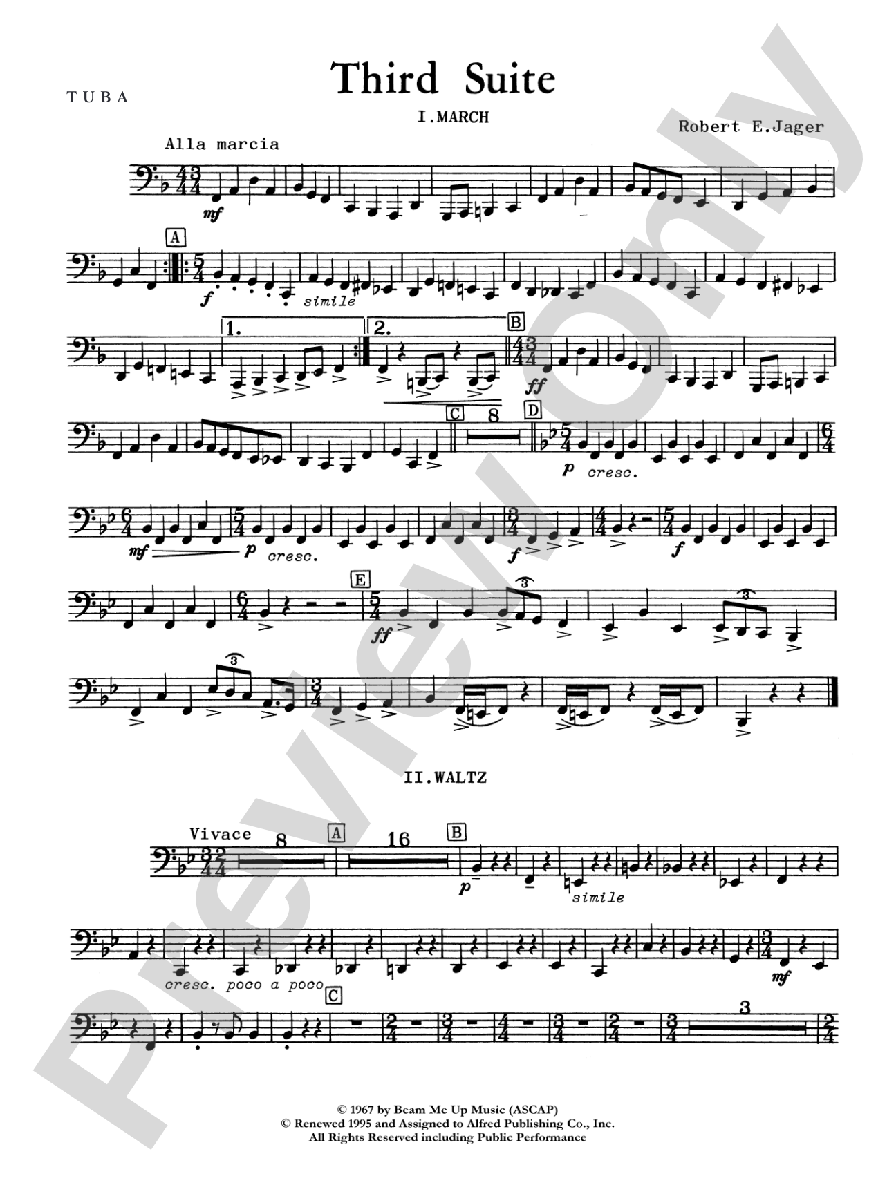 Third Suite (I. March, II. Waltz, III. Rondo): Tuba