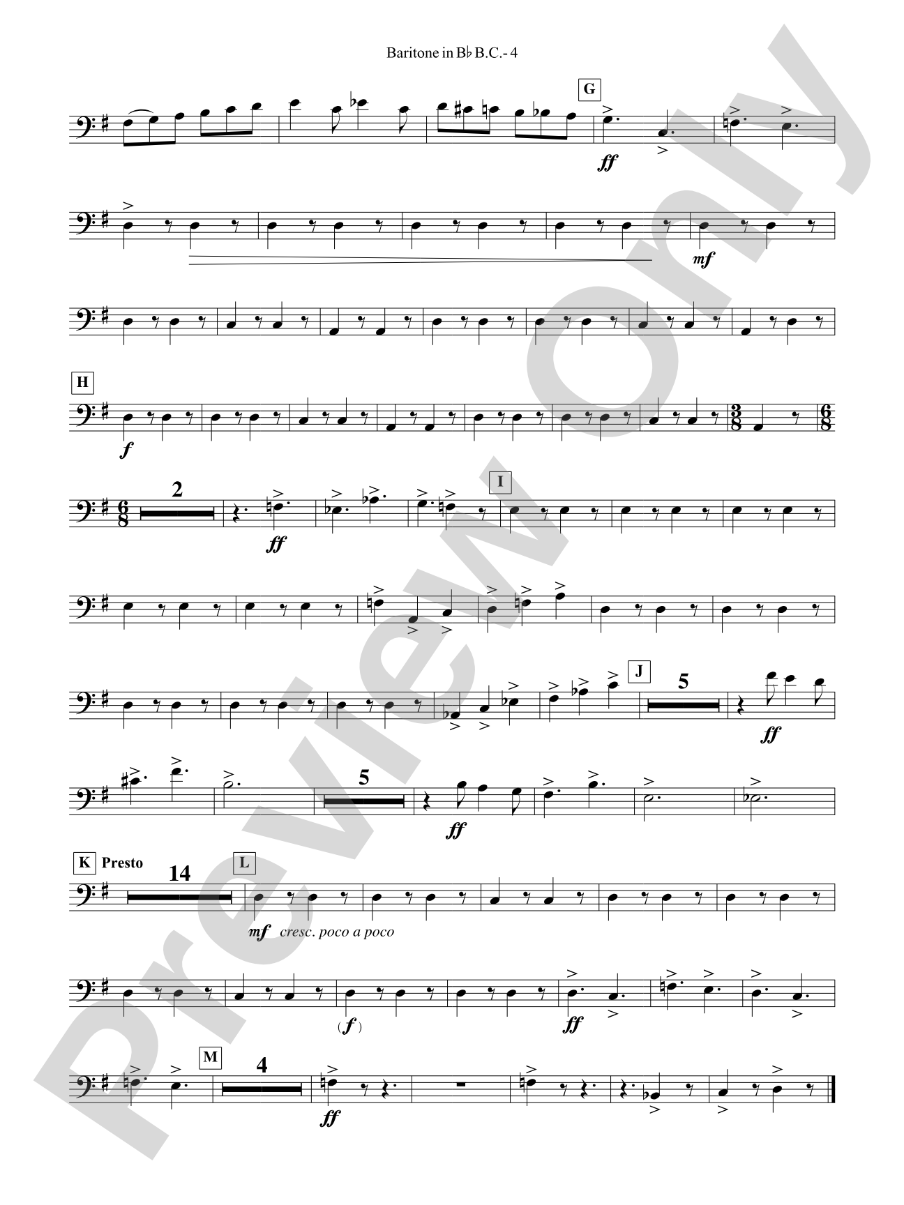 Third Suite (I. March, II. Waltz, III. Rondo): (wp) B-flat Baritone B.C.